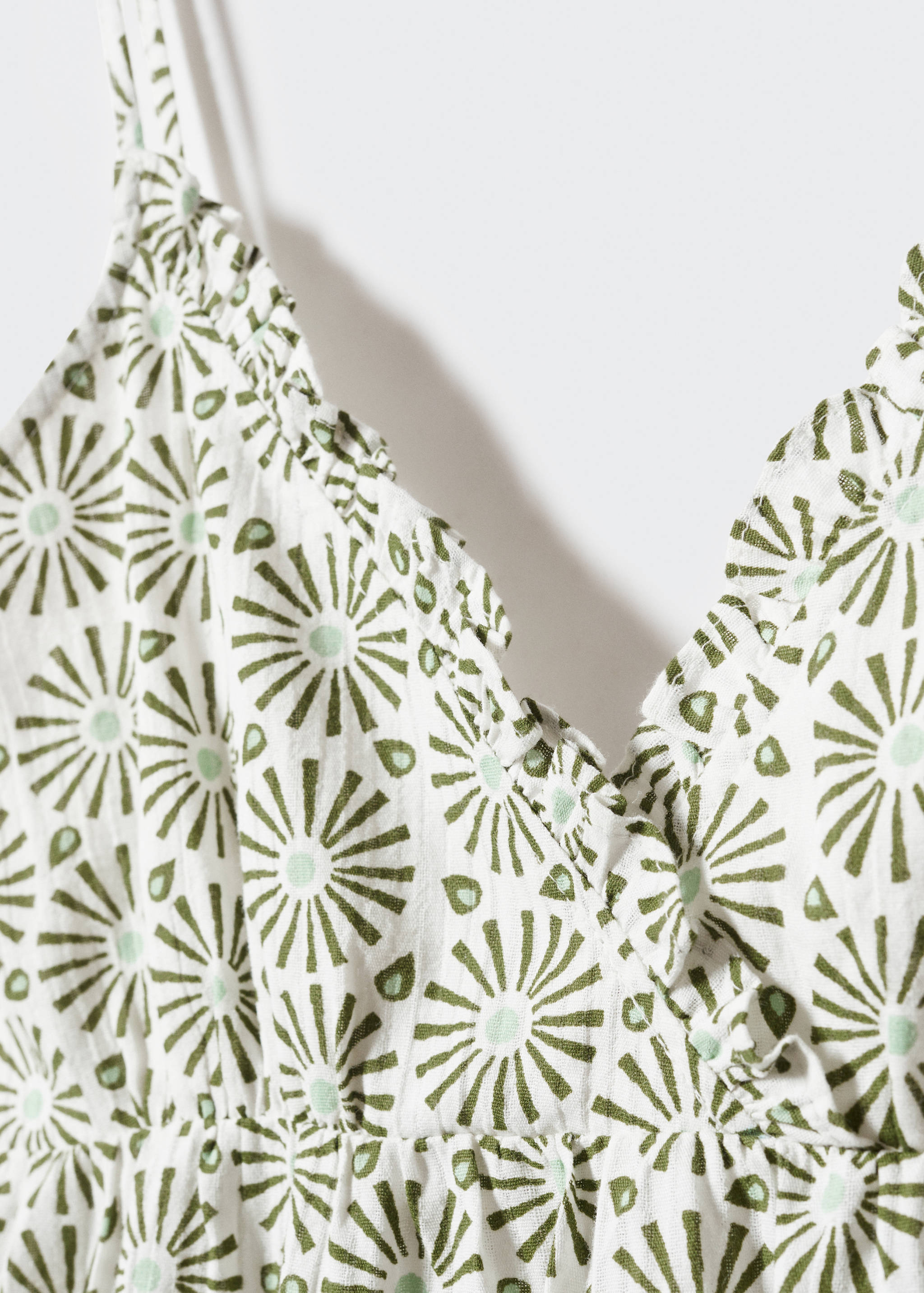 Bedrucktes Kleid mit Volant - Detail des Artikels 8