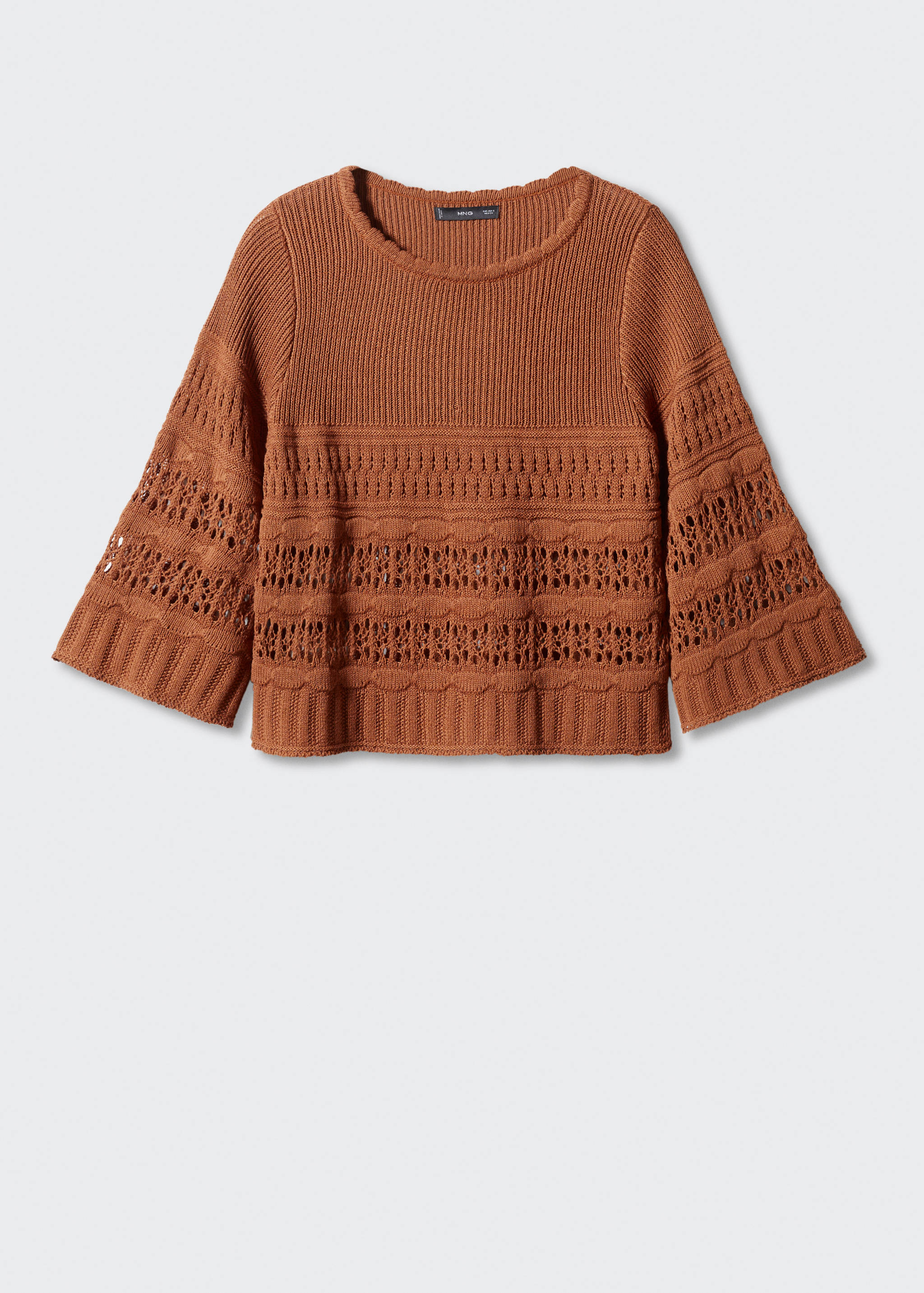 Openwork sweater with flared sleeves - Article without model