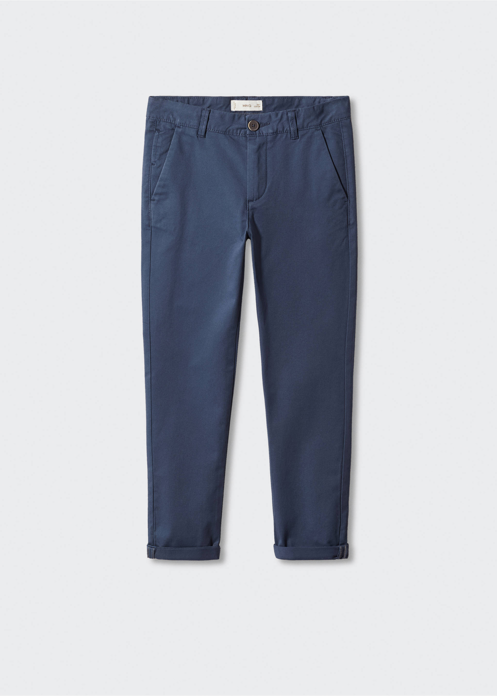 Cotton chinos - Article without model, Vibrant blue. Ref: 57001033-00.