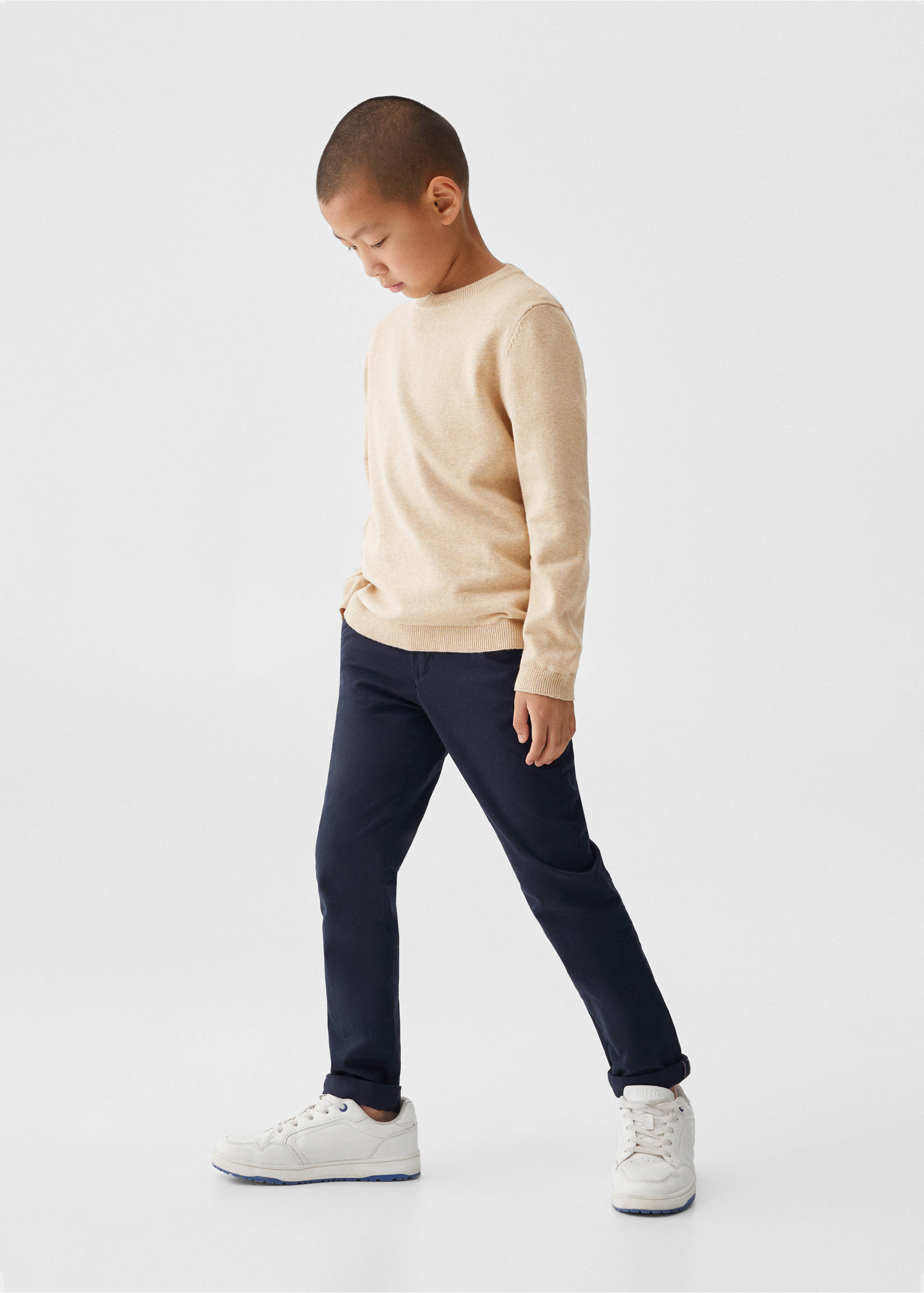 Cotton chinos - General plane, Dark Navy. Ref: 57001033-00.
