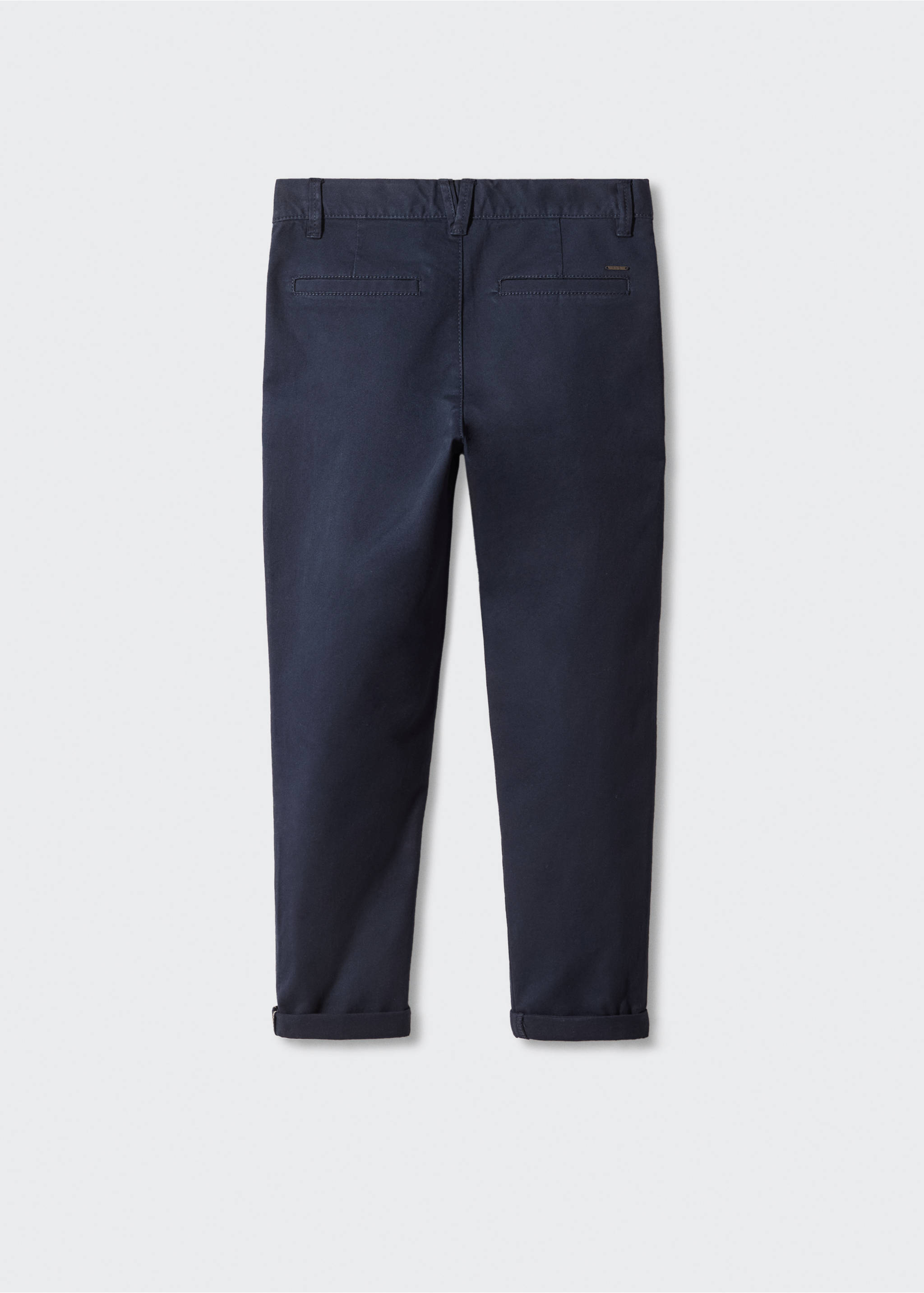 Cotton chinos - Reverse of the article, Dark Navy. Ref: 57001033-00.