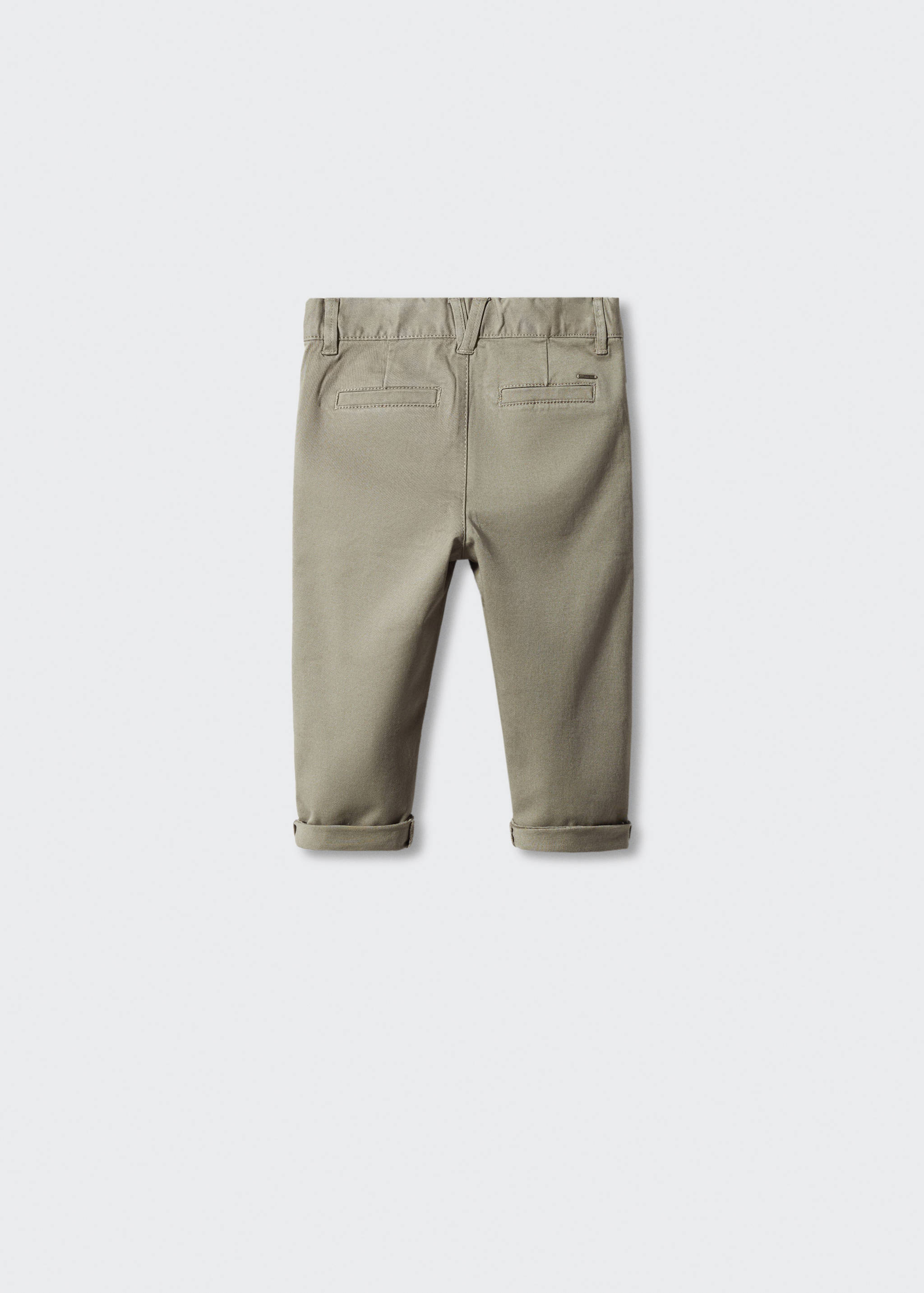 Cotton chinos - Reverse of the article