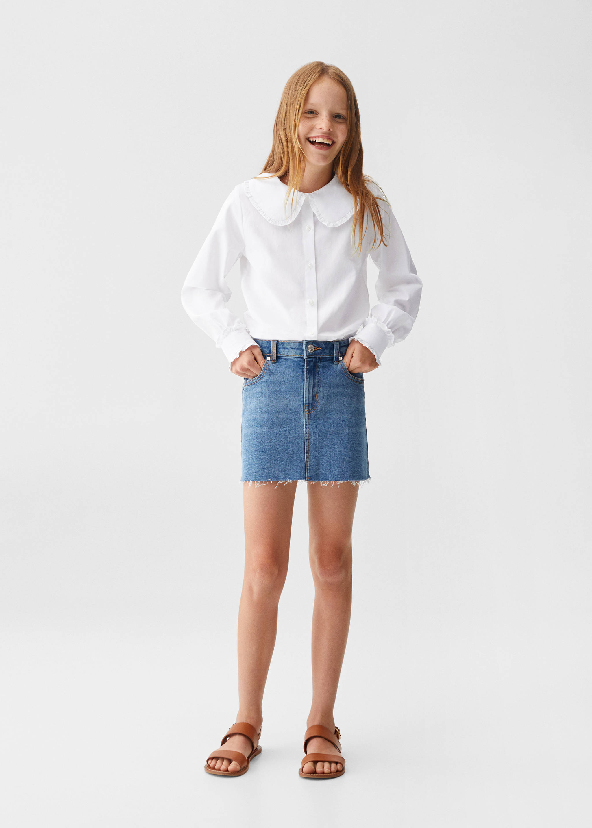 Double baby-collar shirt - General plane