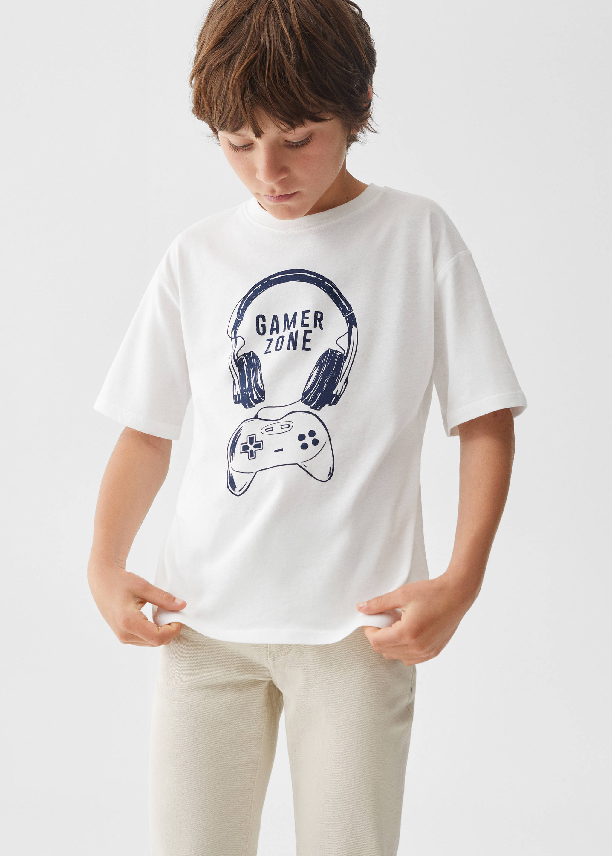 Bavlněné tričko s obrázkem - Náhled ve středové rovině