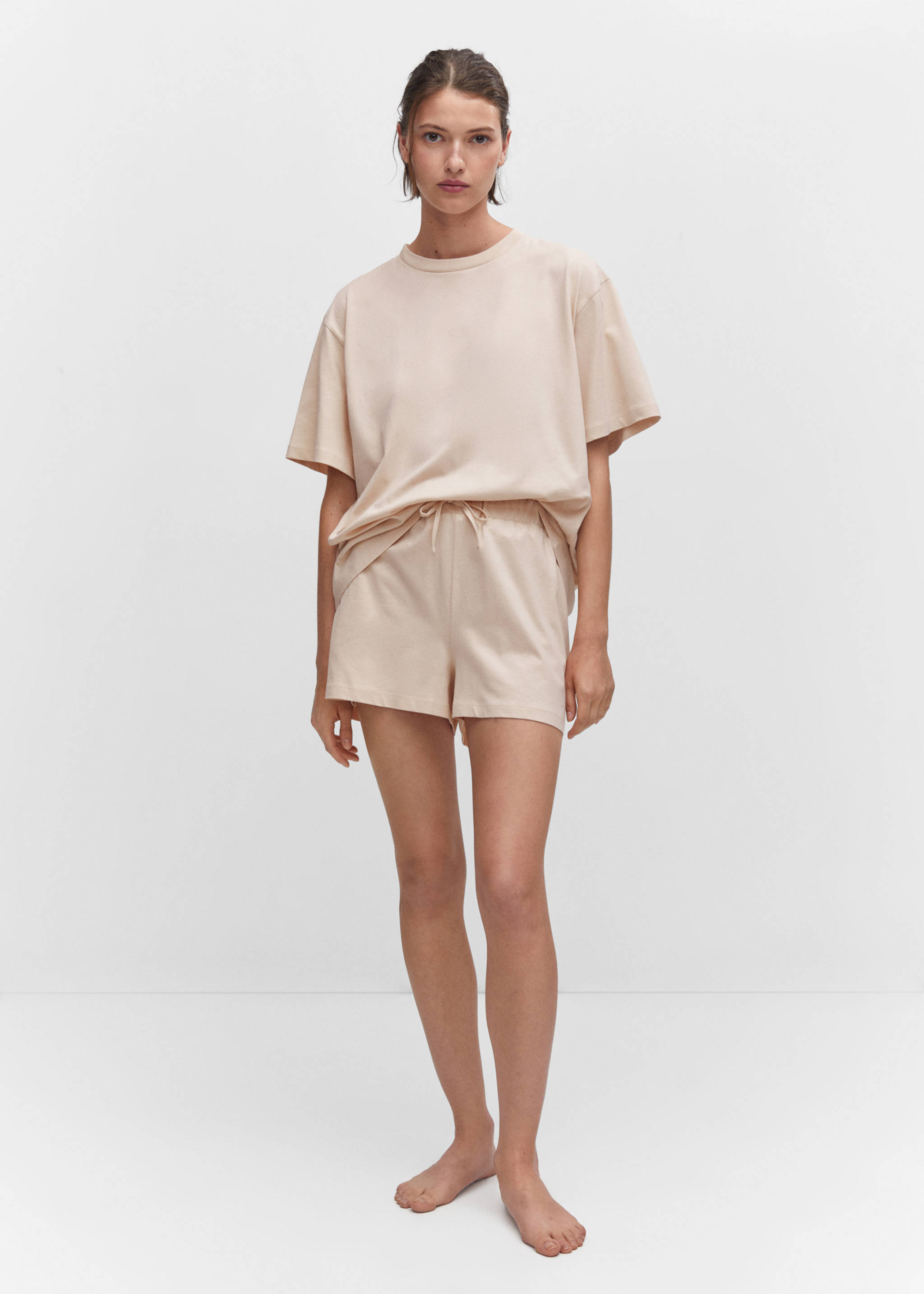 Kurzer Schlafanzug aus Baumwolle - Allgemeine Ansicht
