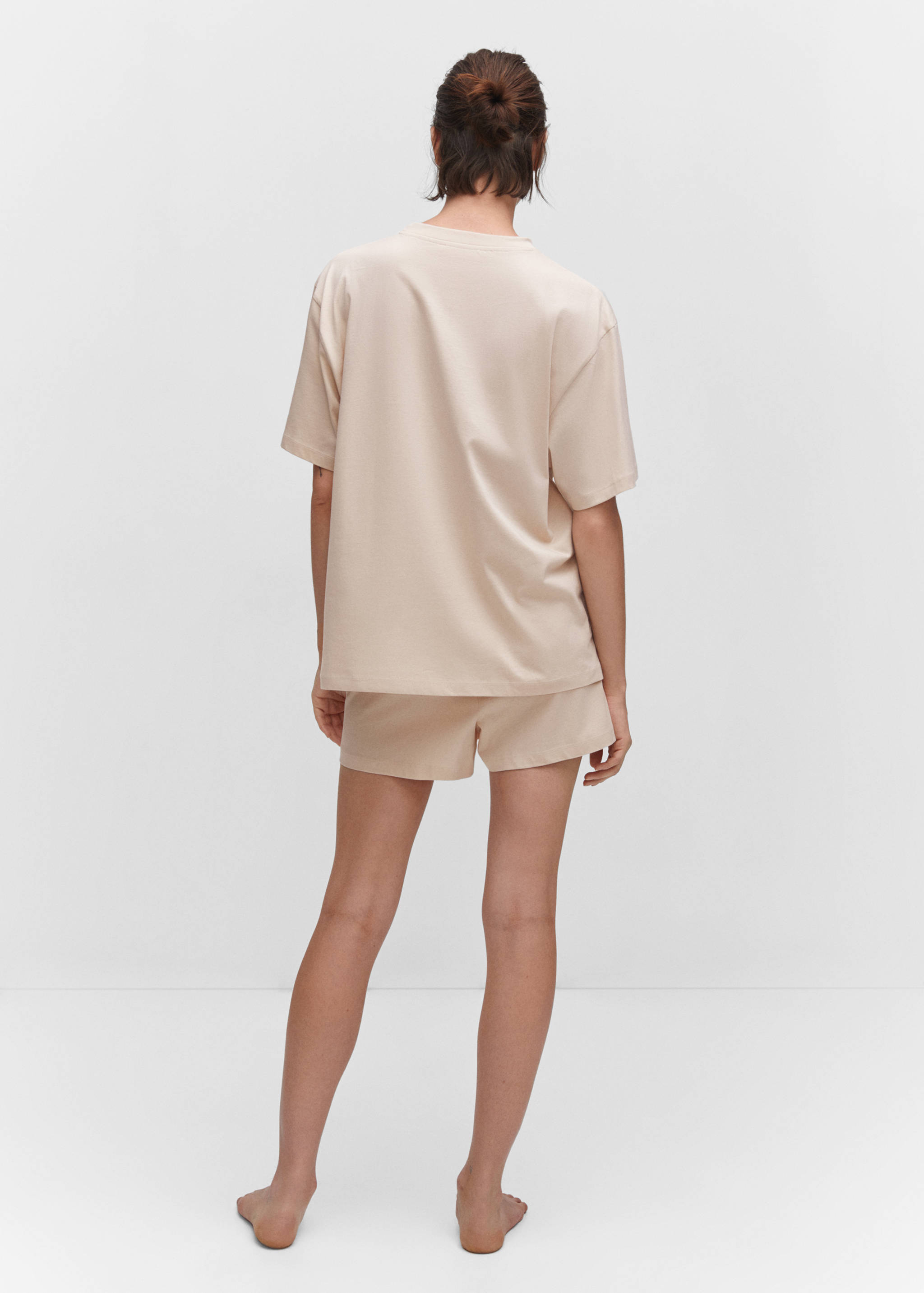 Kurzer Schlafanzug aus Baumwolle - Rückseite des Artikels