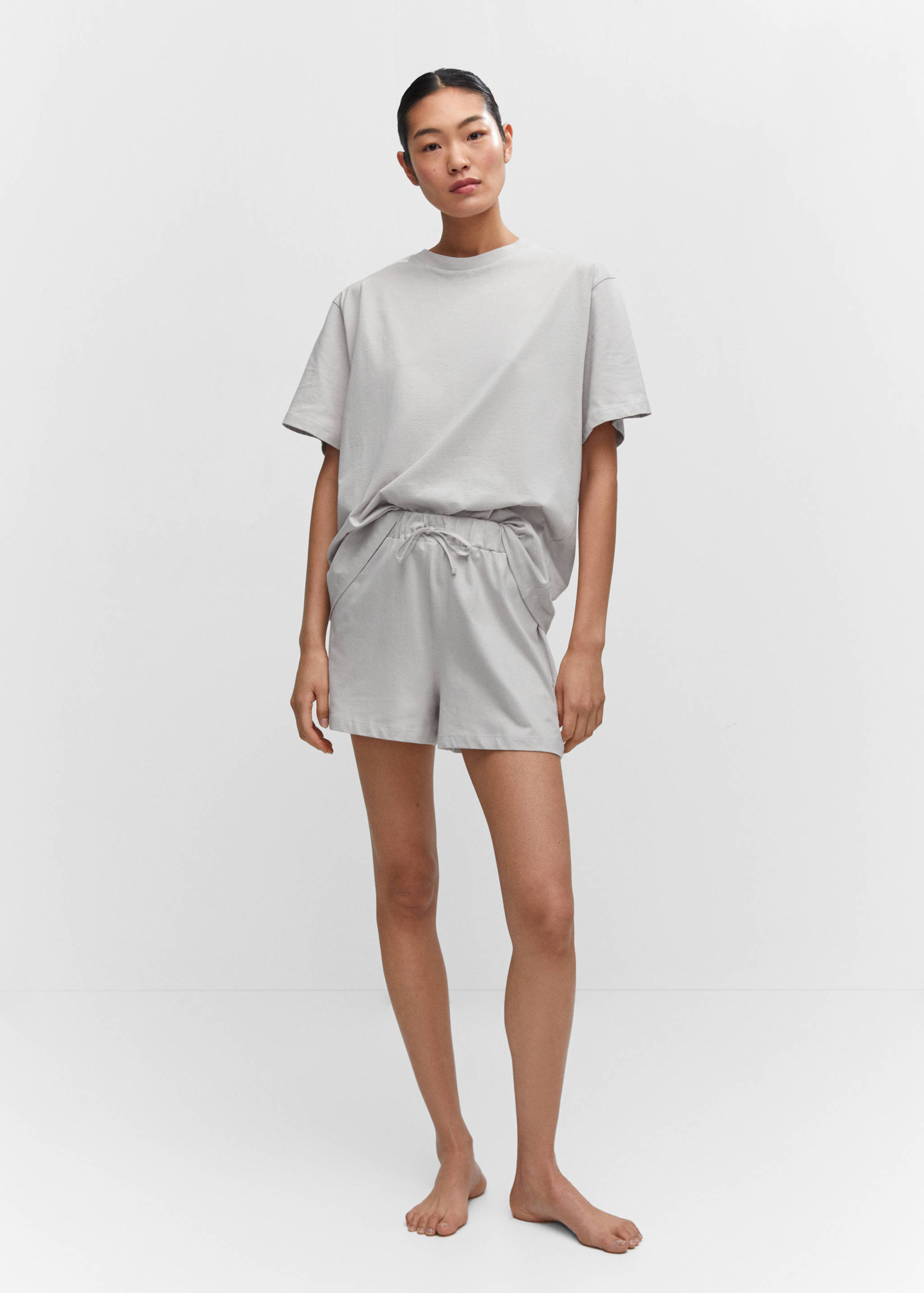 Kurzer Schlafanzug aus Baumwolle - Allgemeine Ansicht