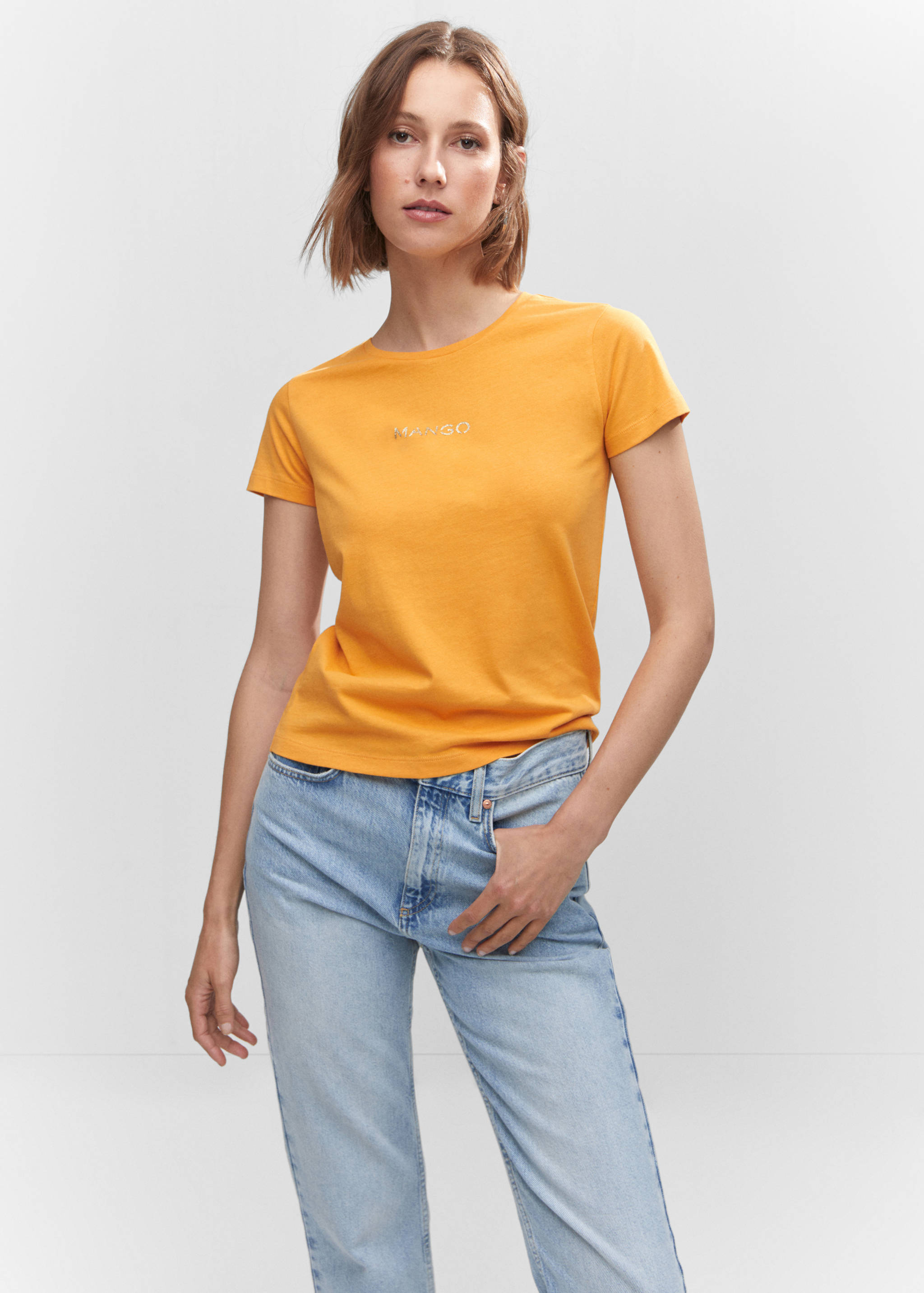 Metallic logo T-shirt - Medium plane