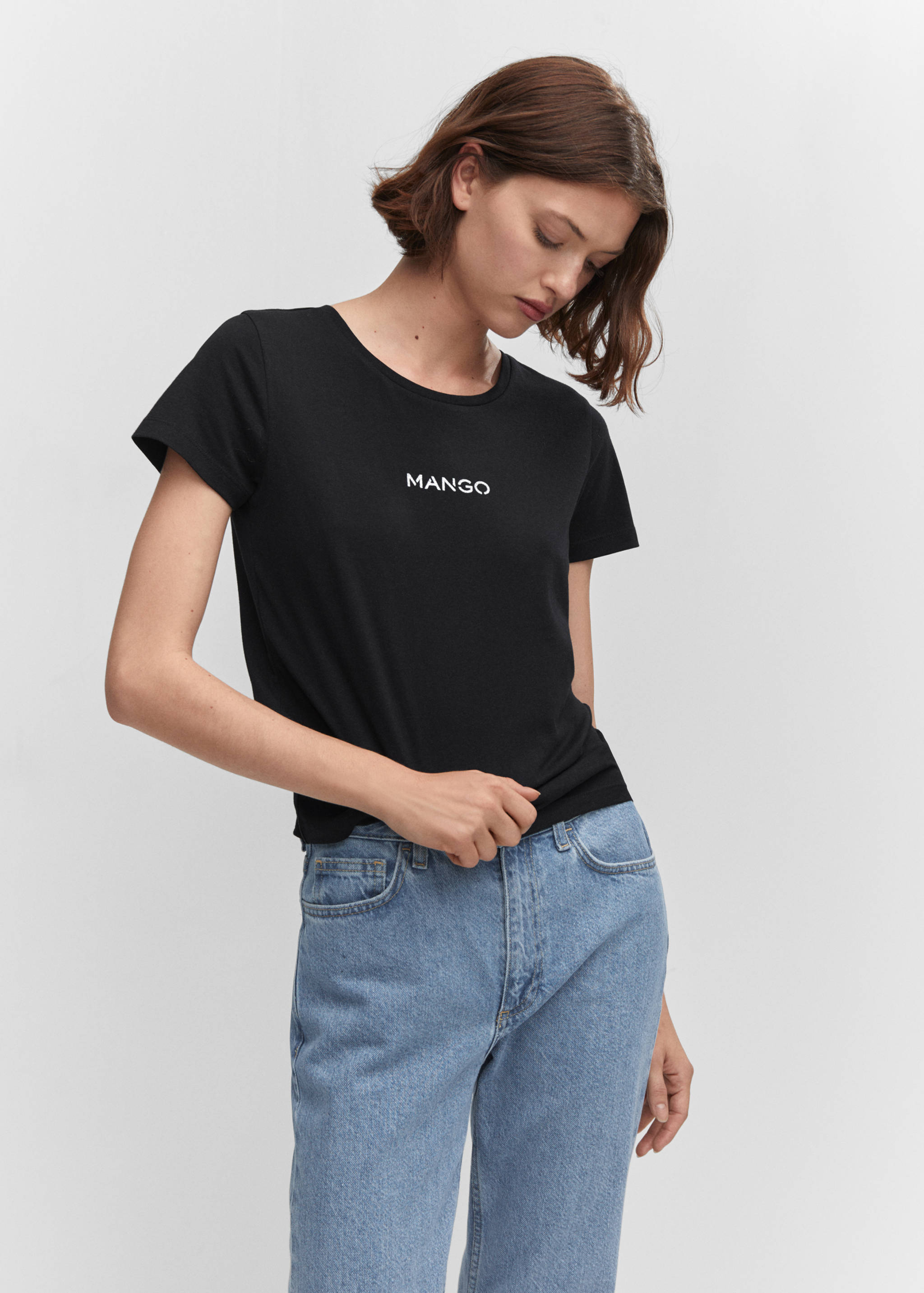 Metallic logo T-shirt - Medium plane