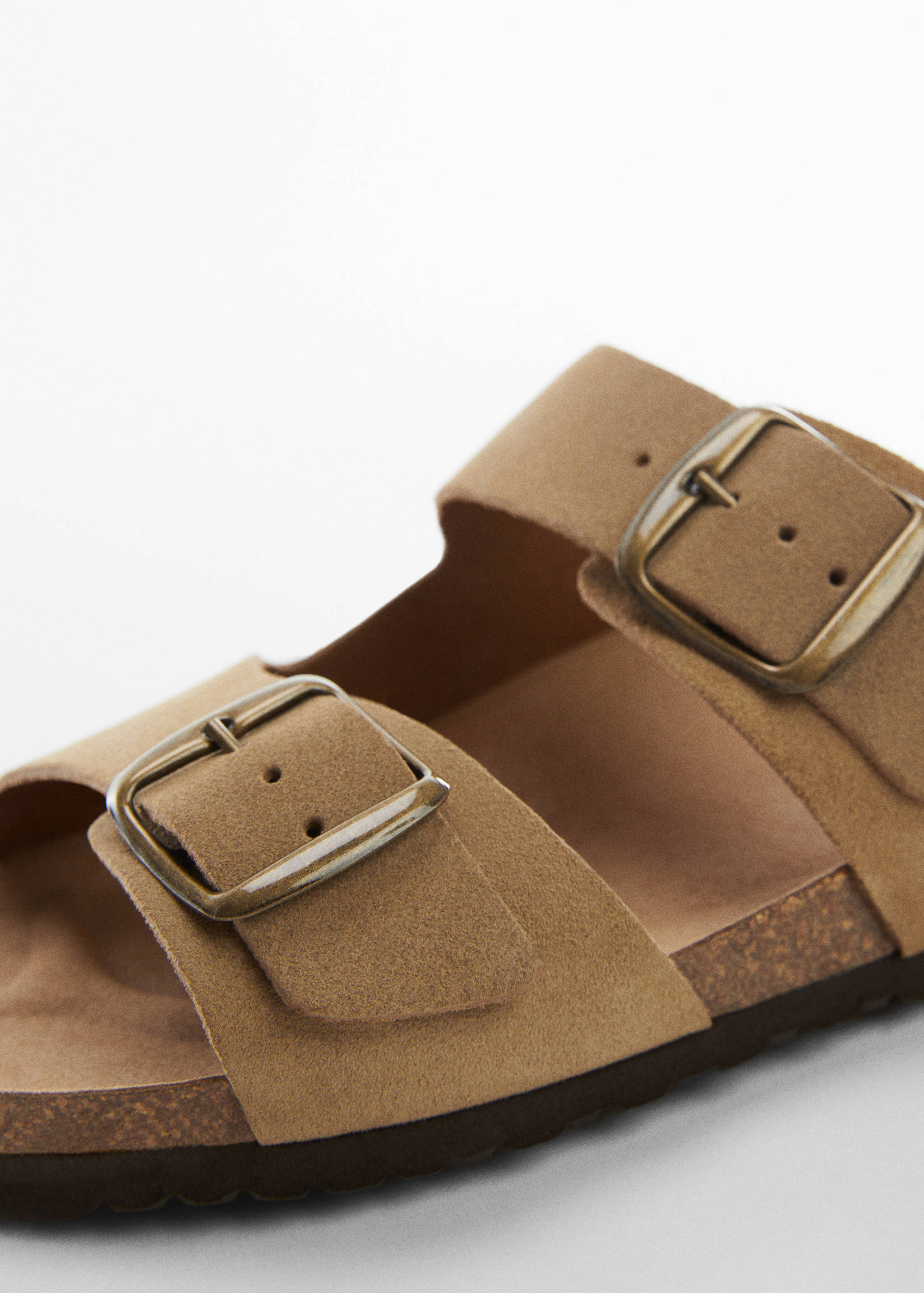 Split leather sandals with buckle - Details of the article 1