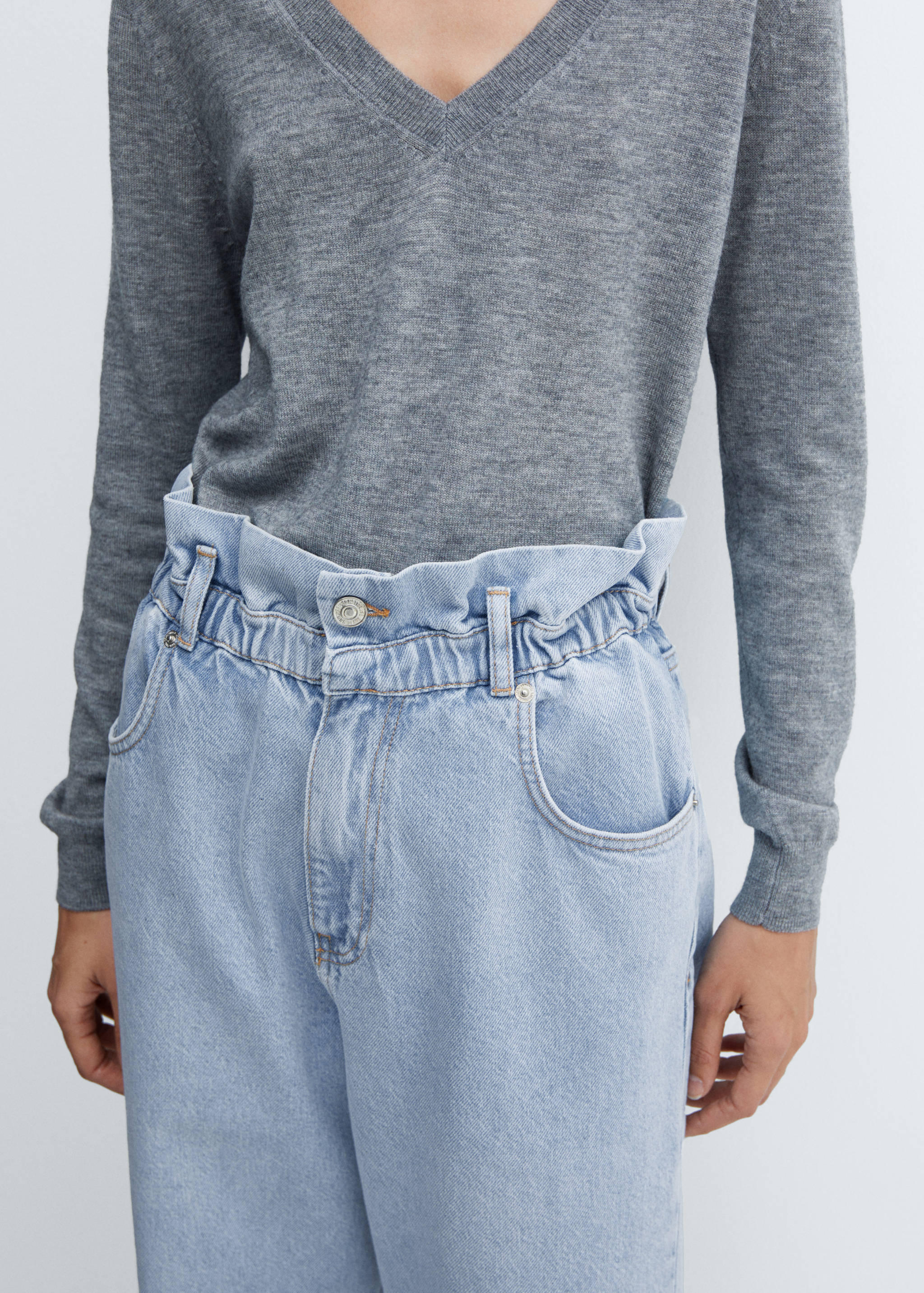 Waist straight Slouchy jeans - Details of the article 6