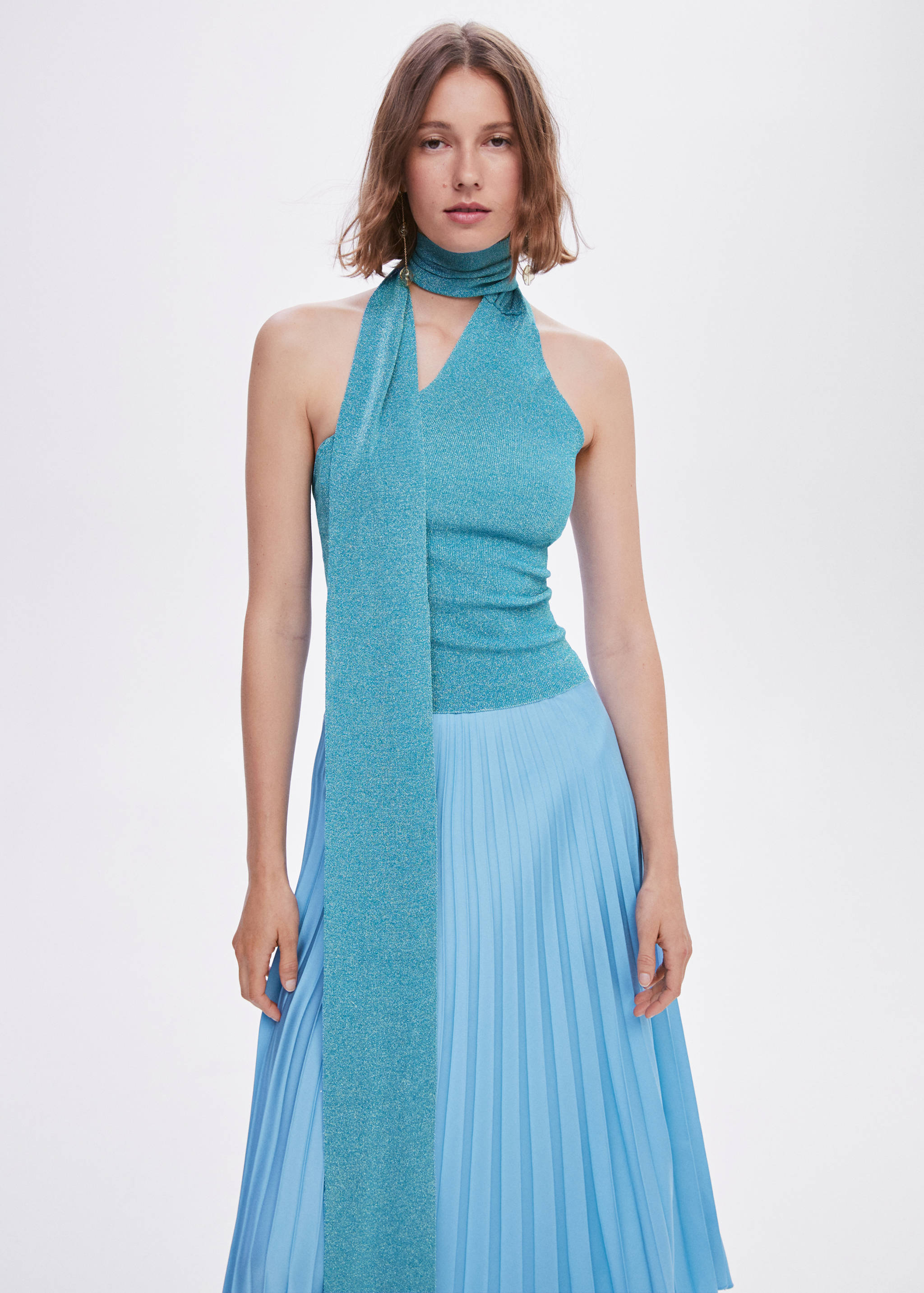 Pleated asymmetric skirt  - Details of the article 1