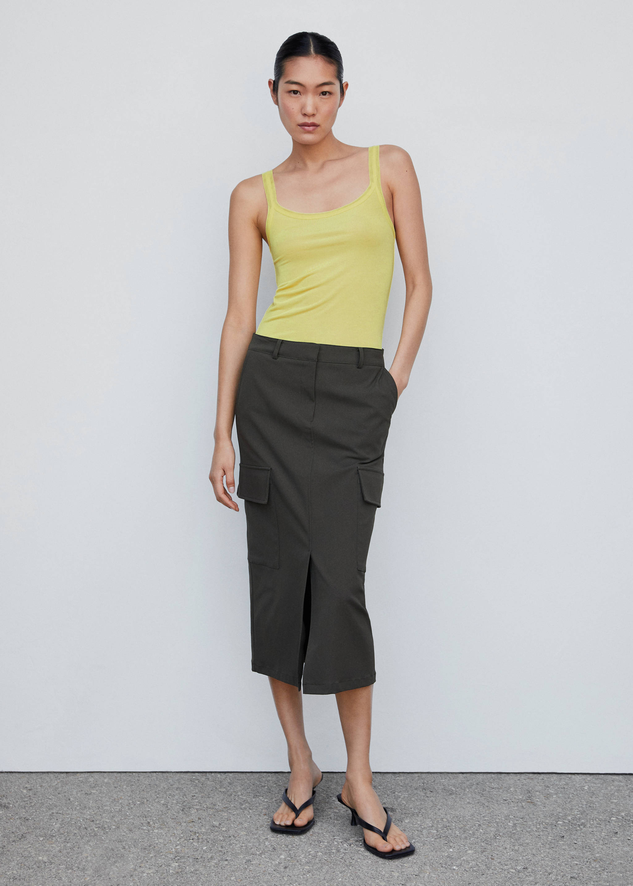 Ribbed strap top - General plane