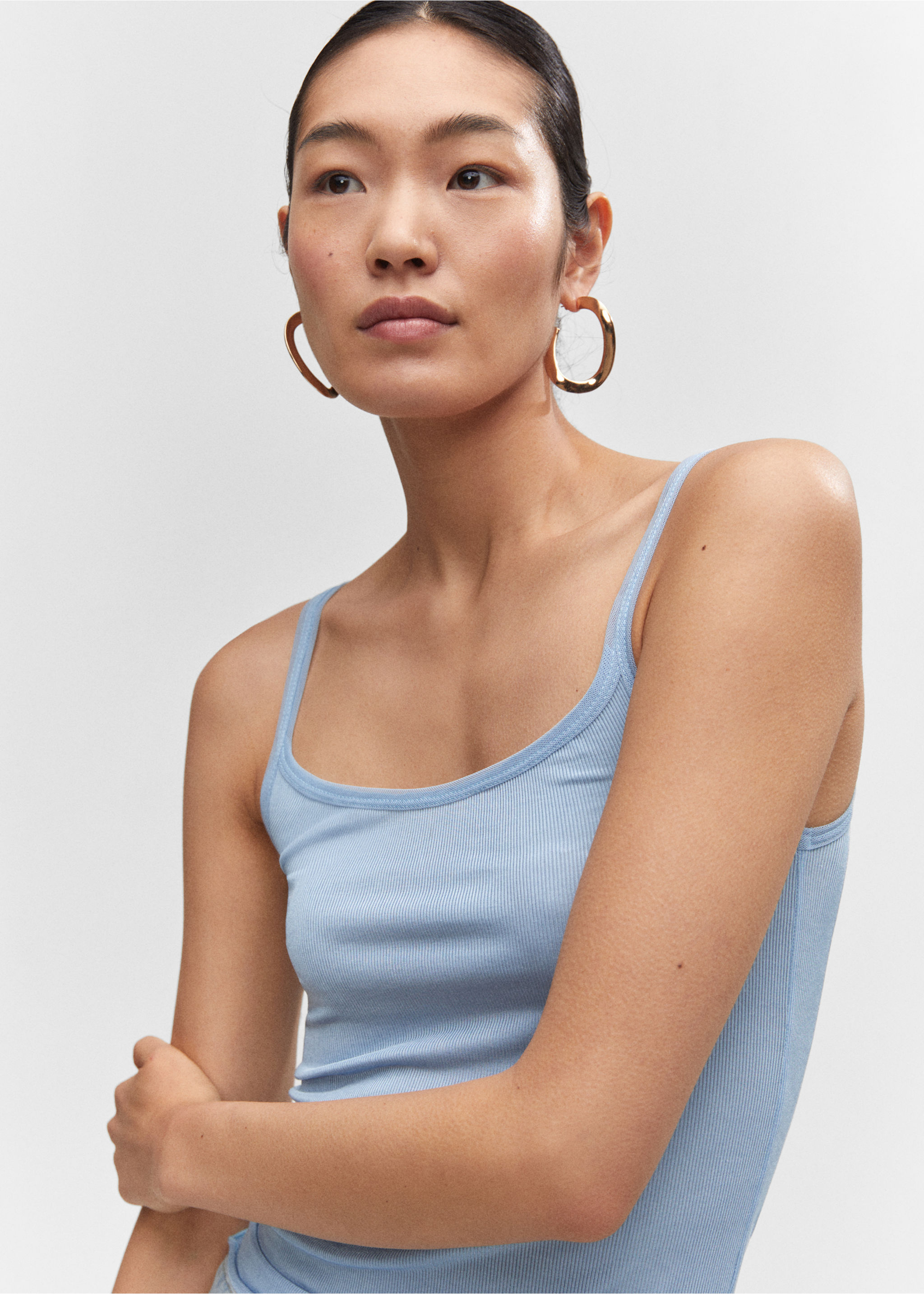 Ribbed strap top - Details of the article 1