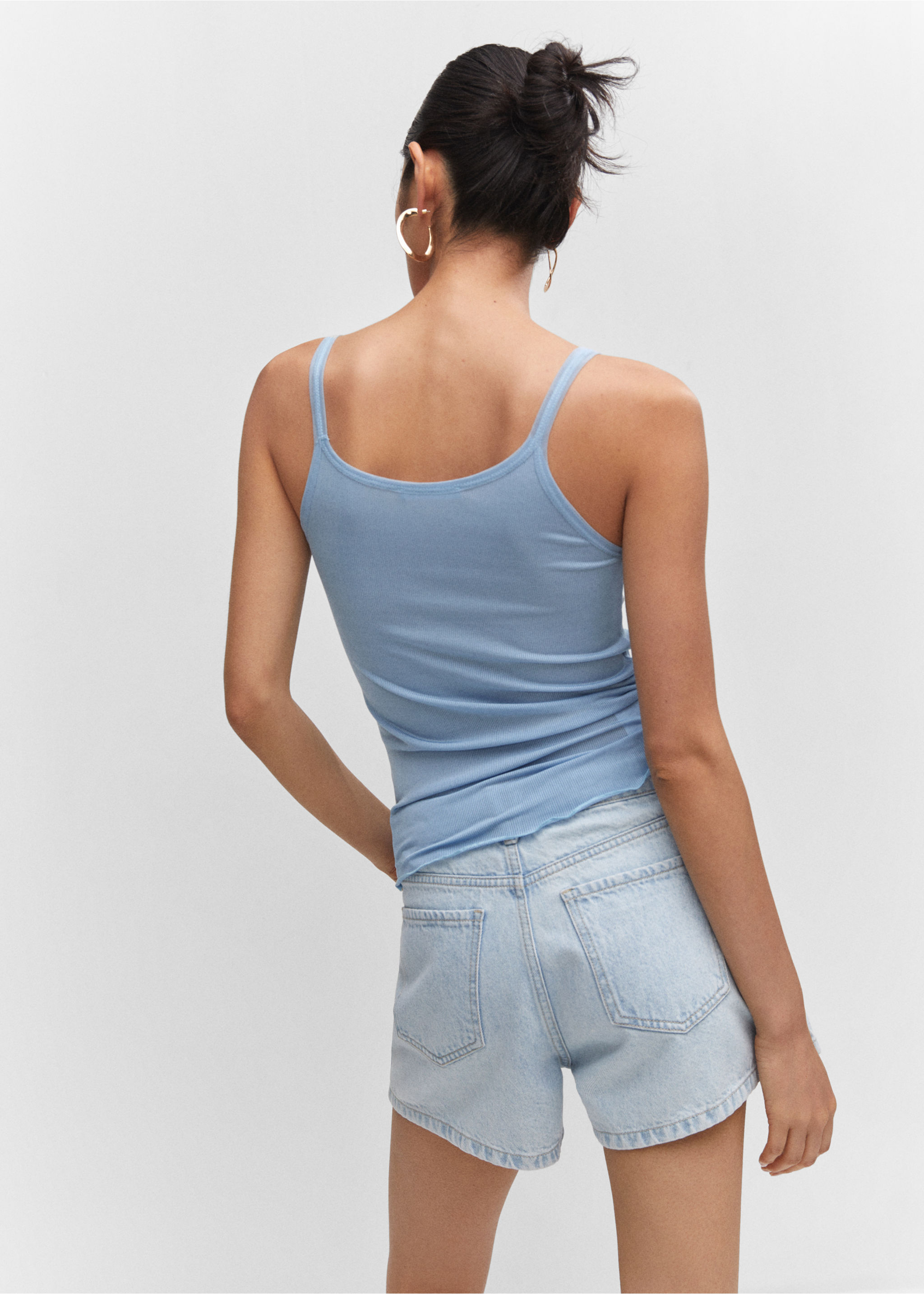 Ribbed strap top - Reverse of the article