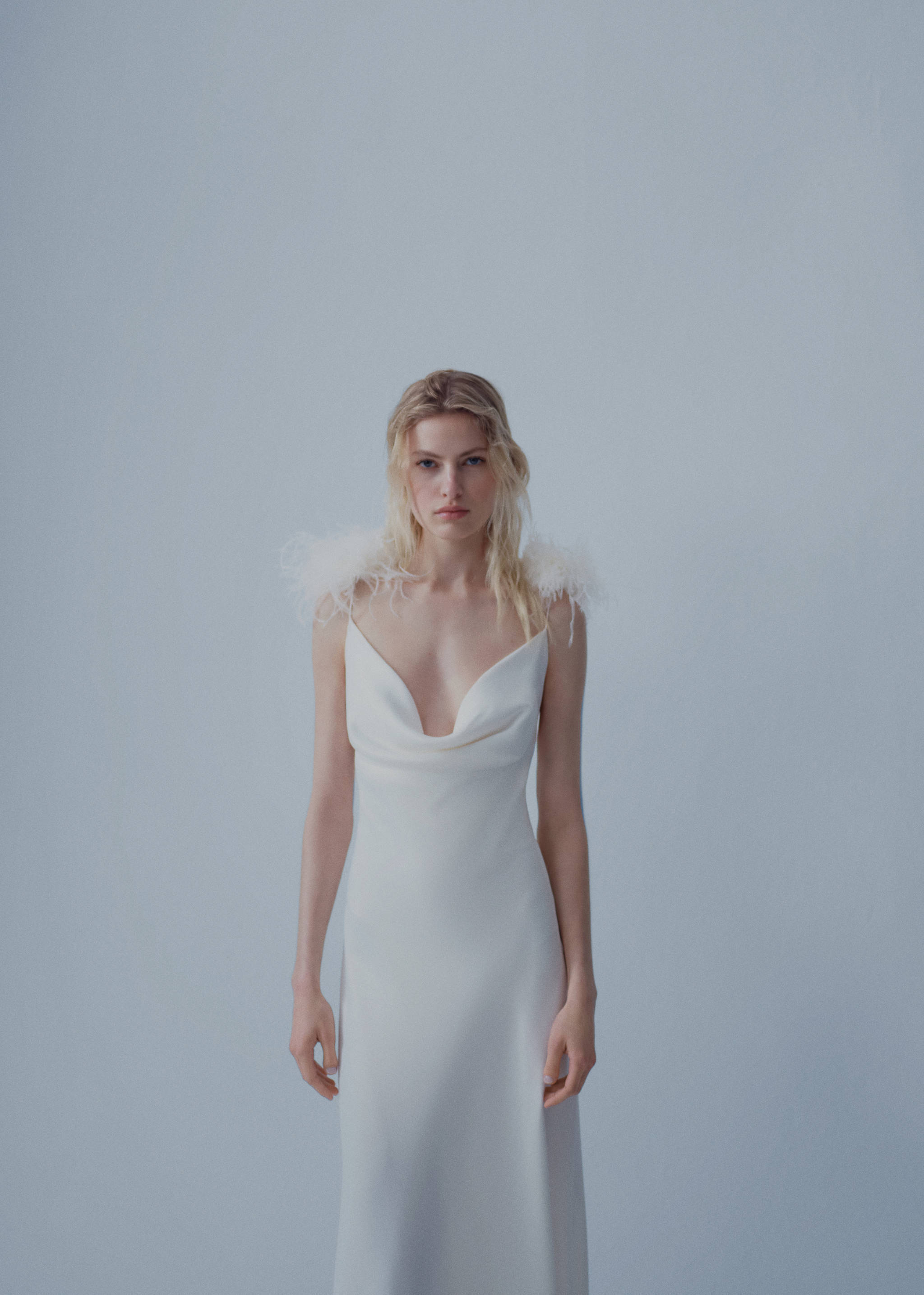 Vestito lingerie dettaglio piume - Piano medio