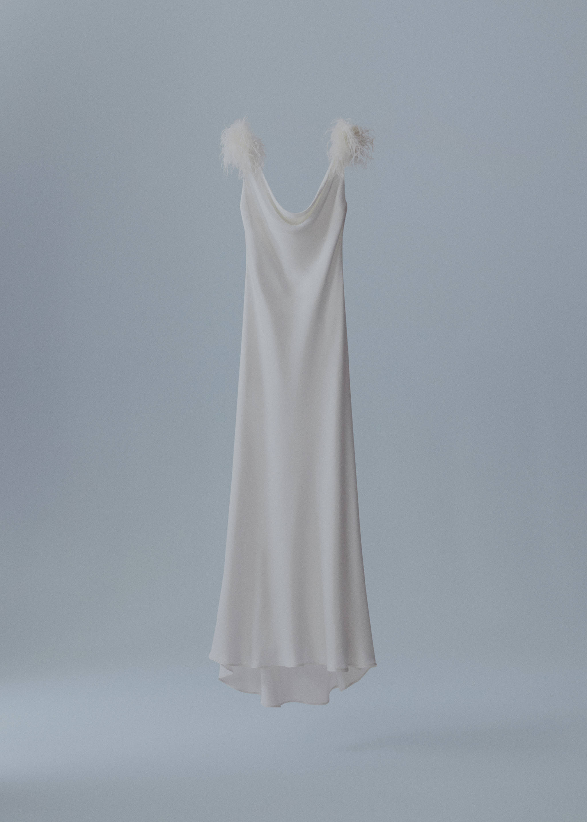 Vestito lingerie dettaglio piume - Articolo senza modello