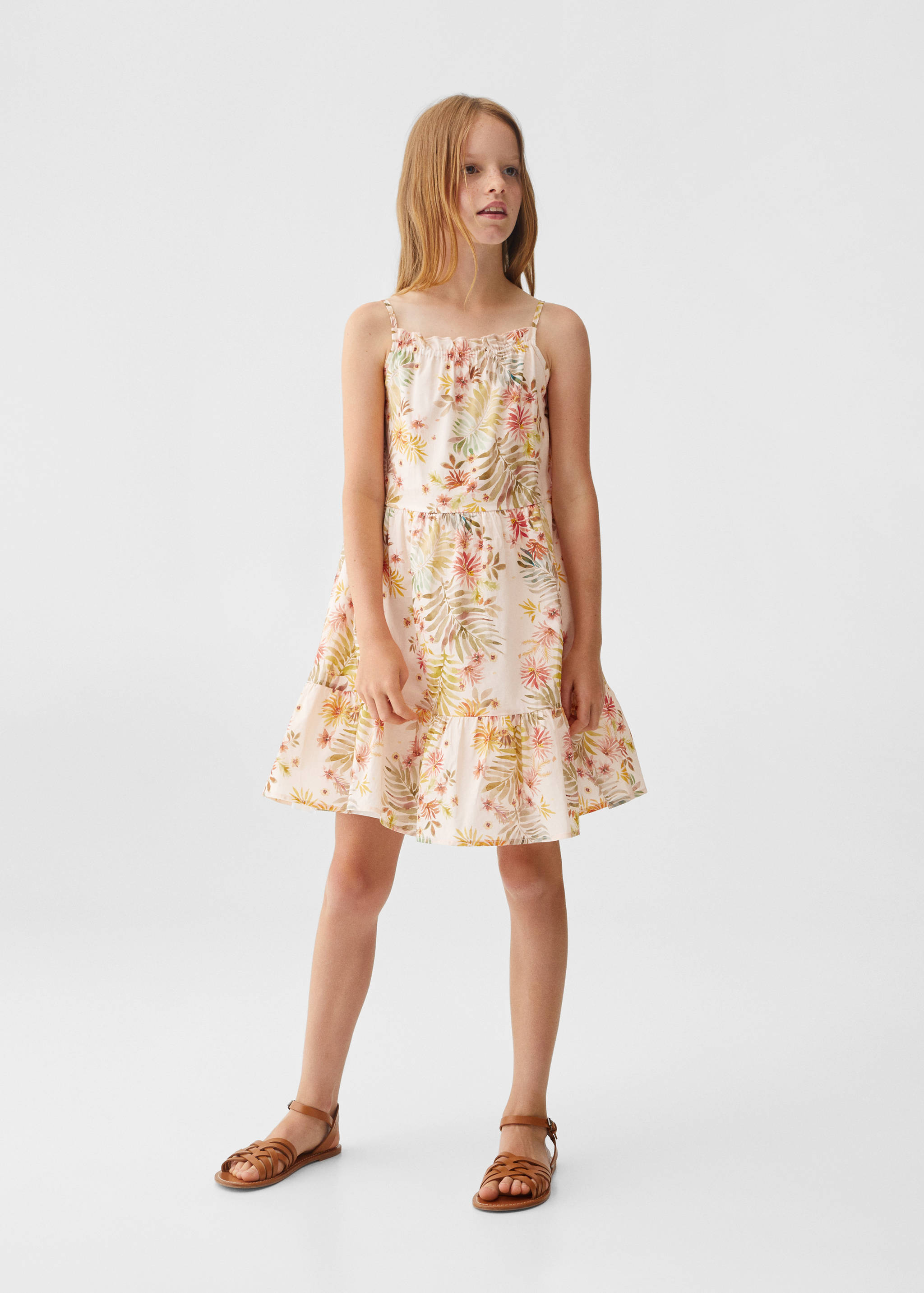 Kleid mit Blattmuster - Allgemeine Ansicht