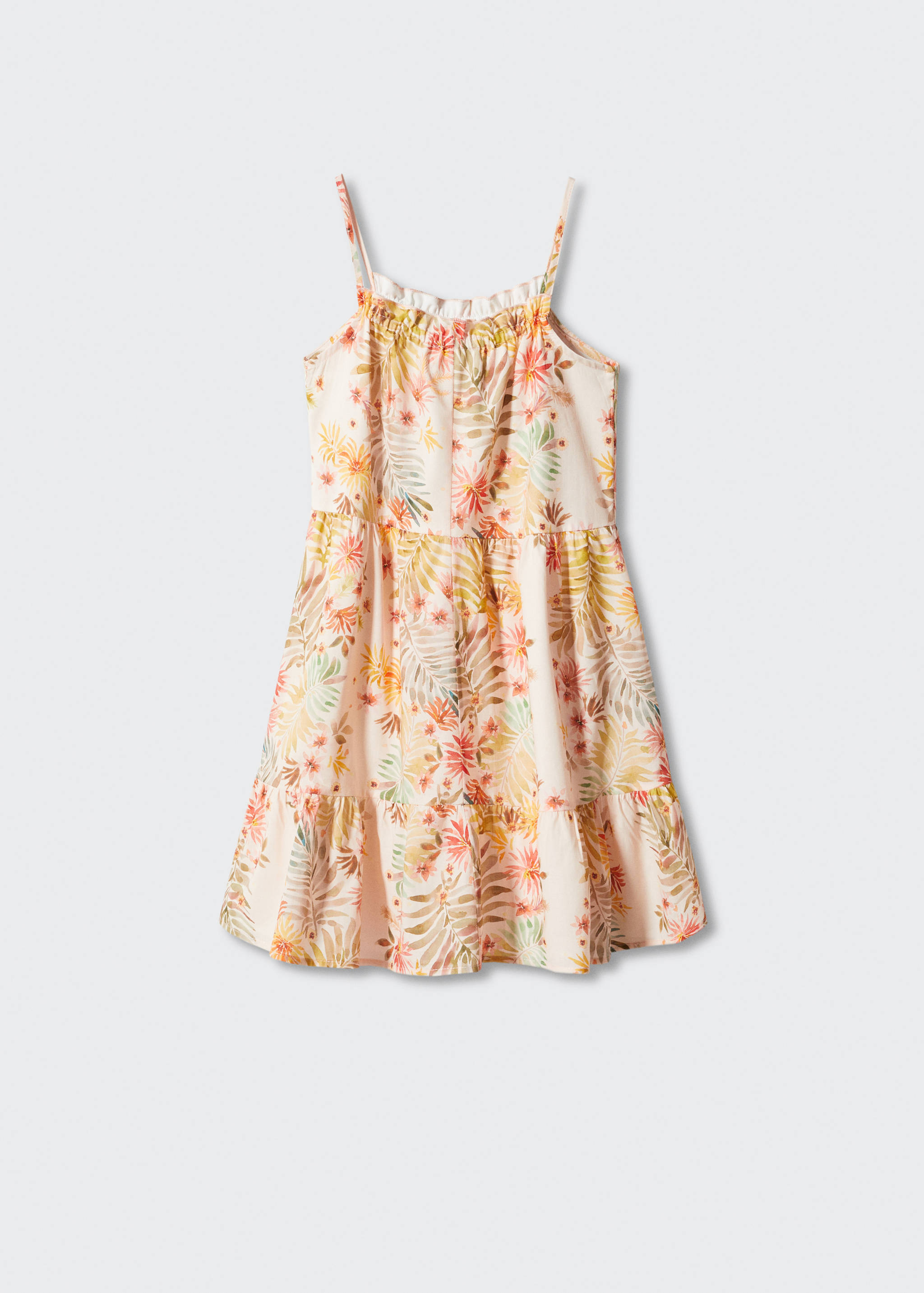 Kleid mit Blattmuster - Rückseite des Artikels