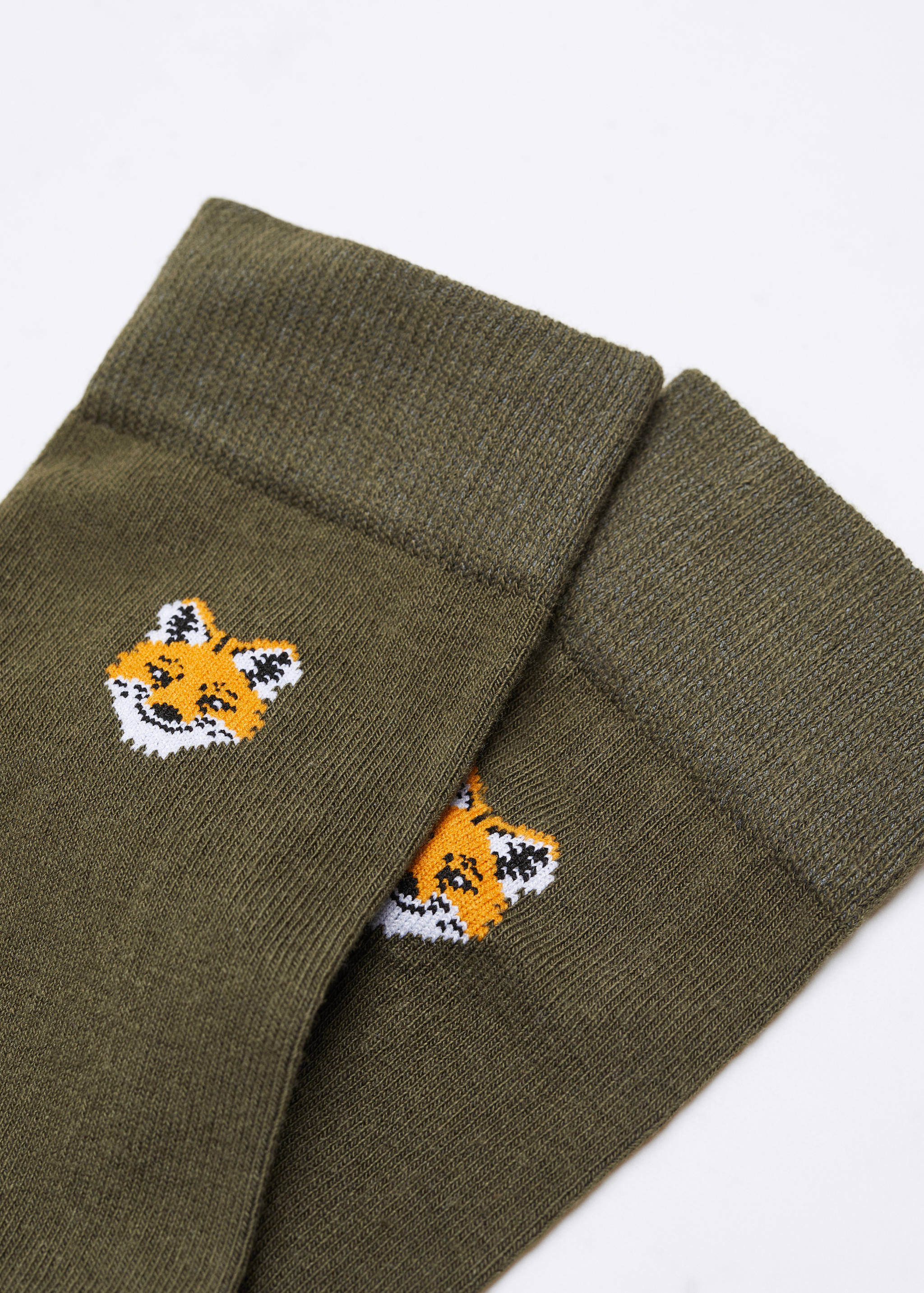 Fox-embroidered cotton socks - Details of the article 8