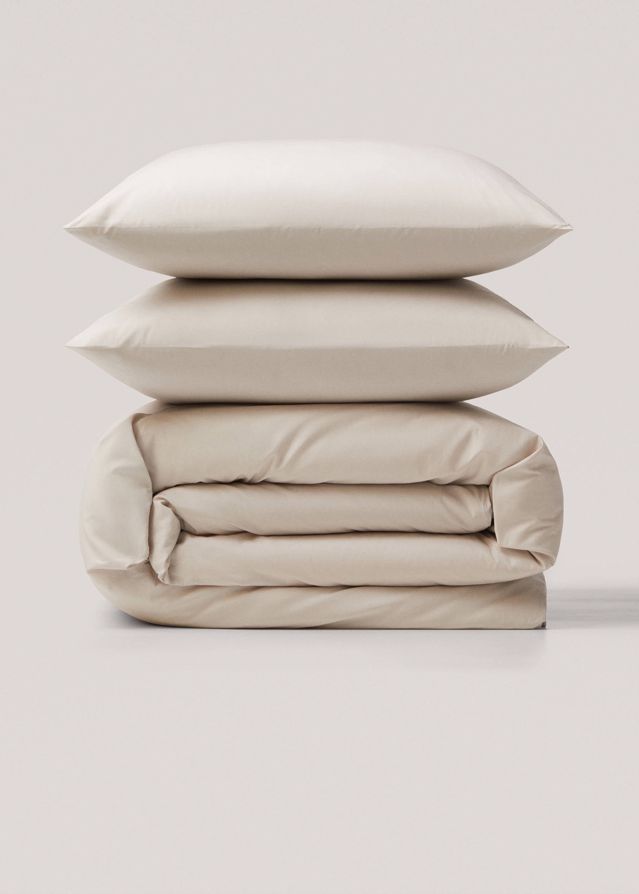 Percale cotton duvet cover (300 threads) superking bed - Article without model