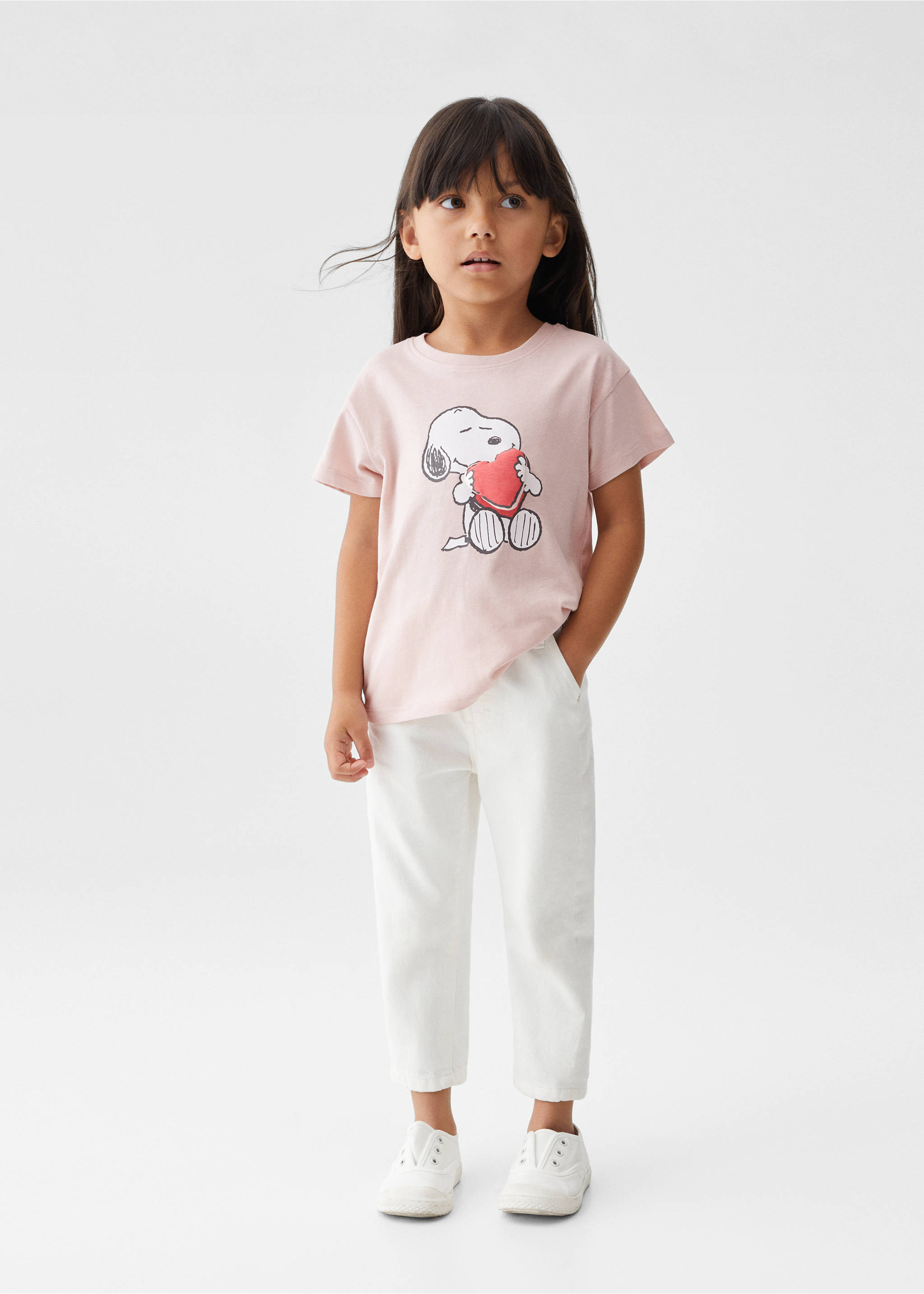 Snoopy printed t-shirt - General plane, Pink. Ref: 57002525-00.