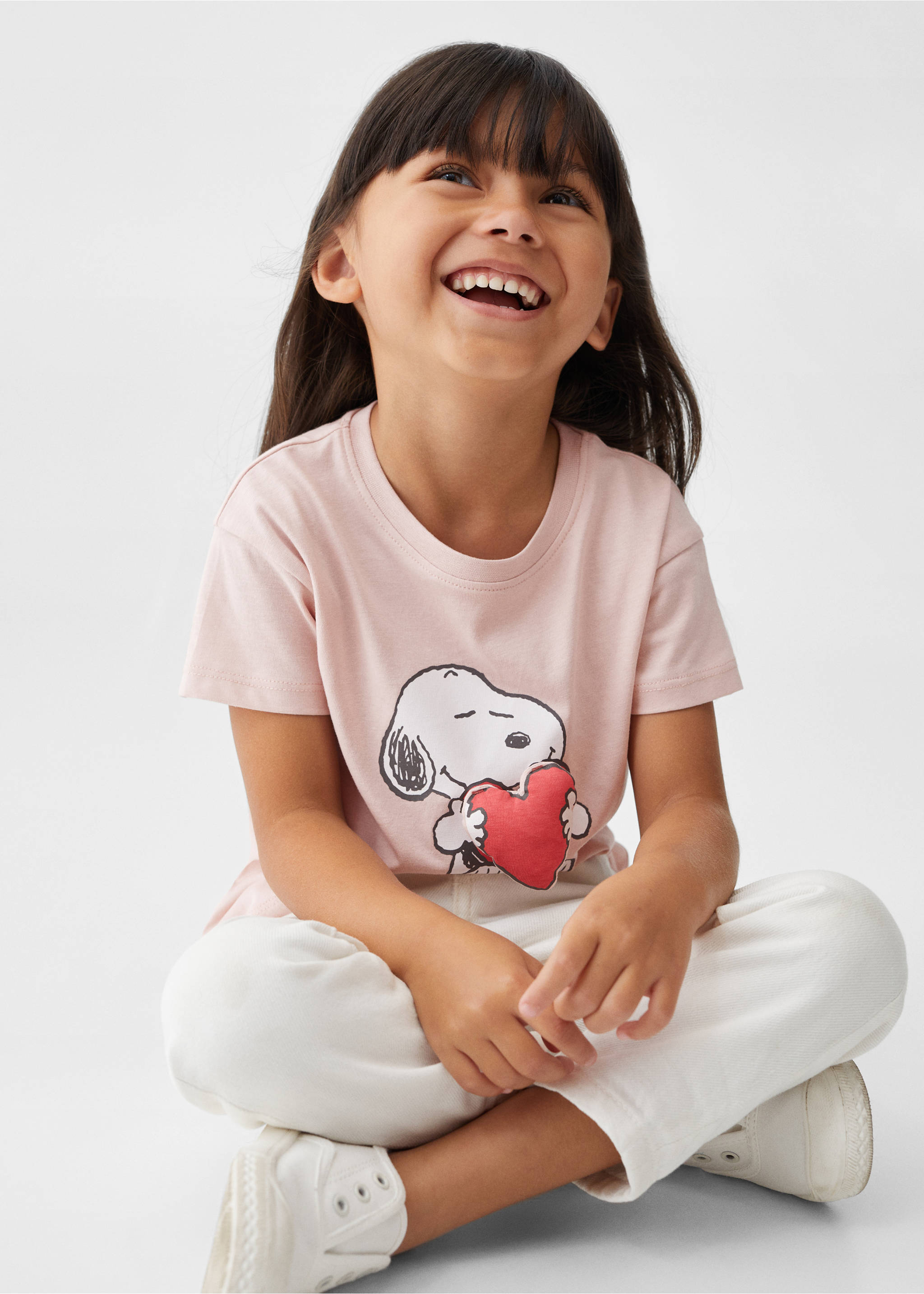 Snoopy printed t-shirt - Details of the article 2, Pink. Ref: 57002525-00.