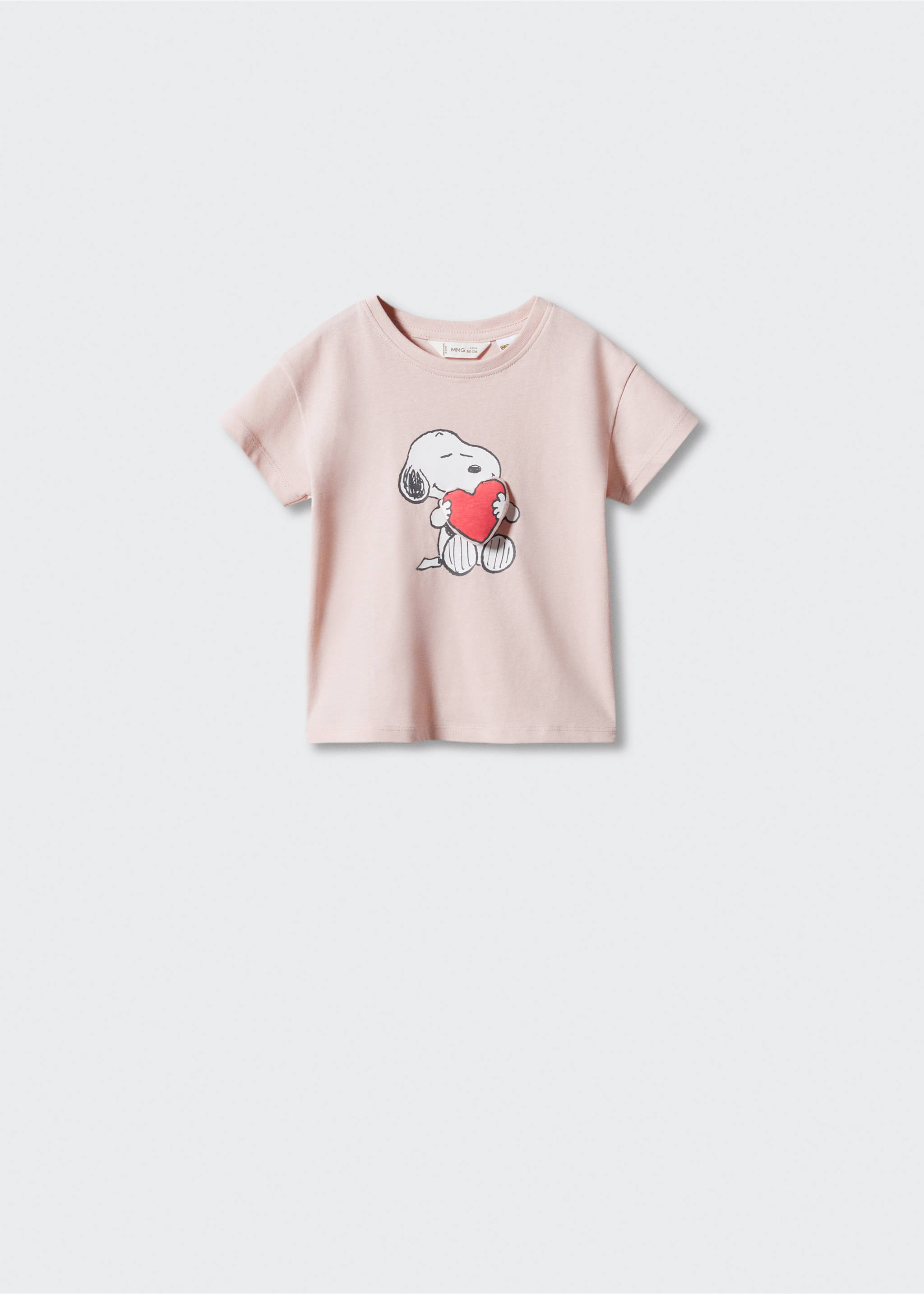 Snoopy printed t-shirt - Article without model, Pink. Ref: 57002525-00.