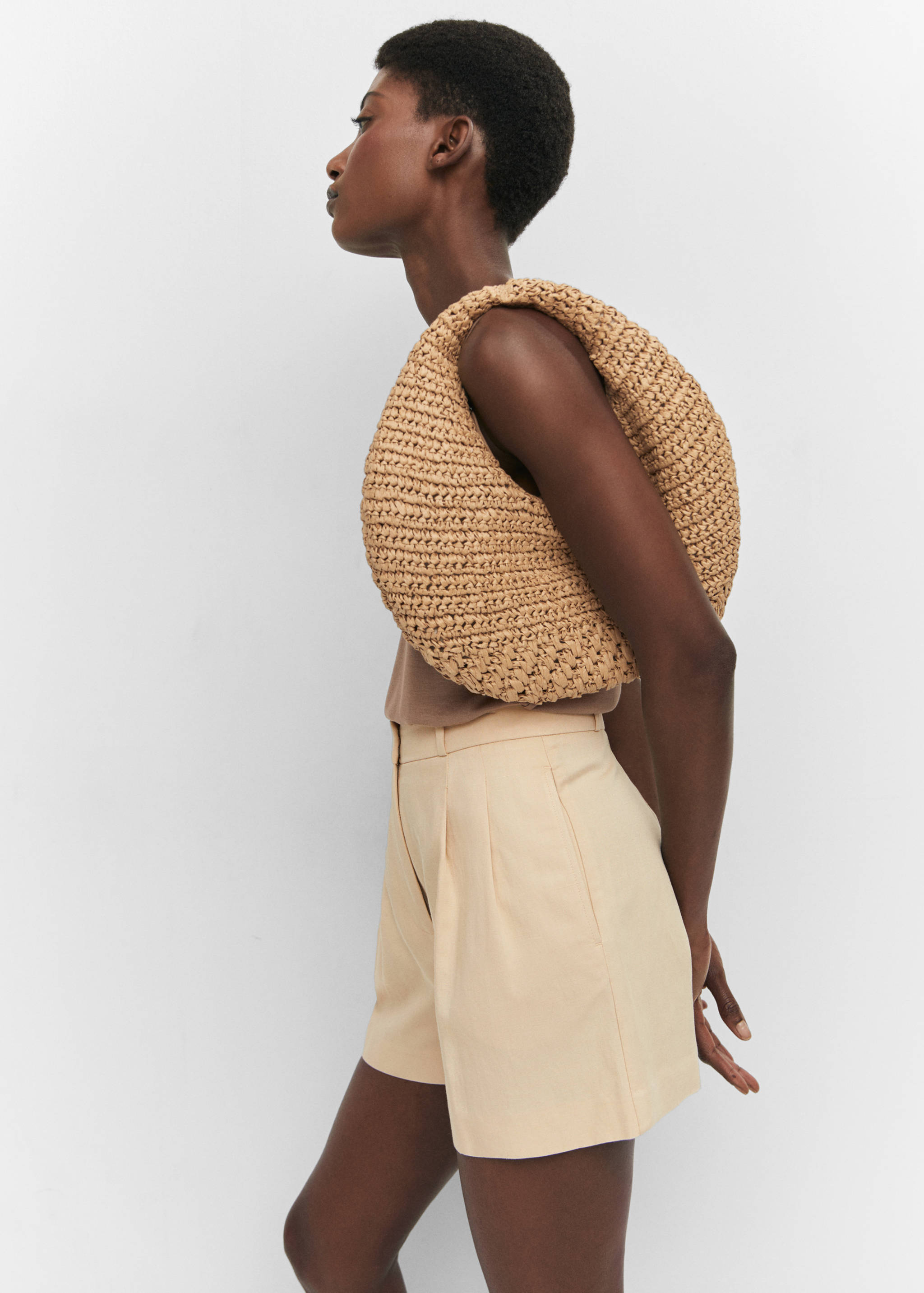 Pantaloni scurți talie medie pense - Detaliu al articolului 2