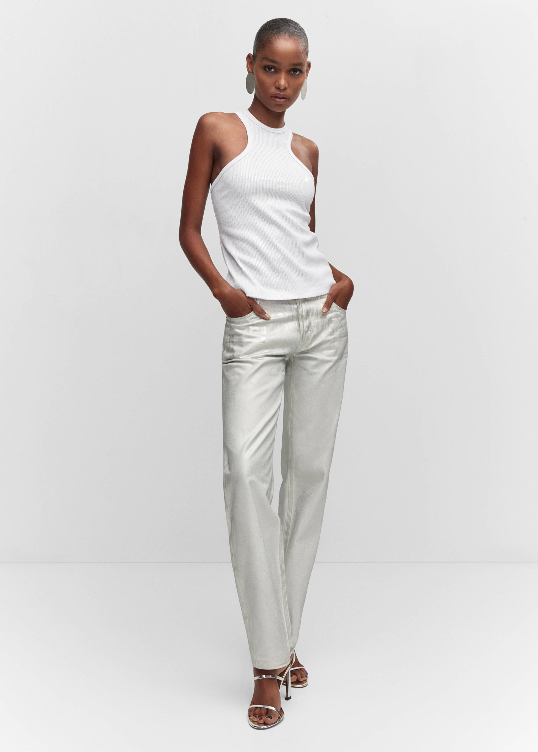 Sequined halter top - General plane