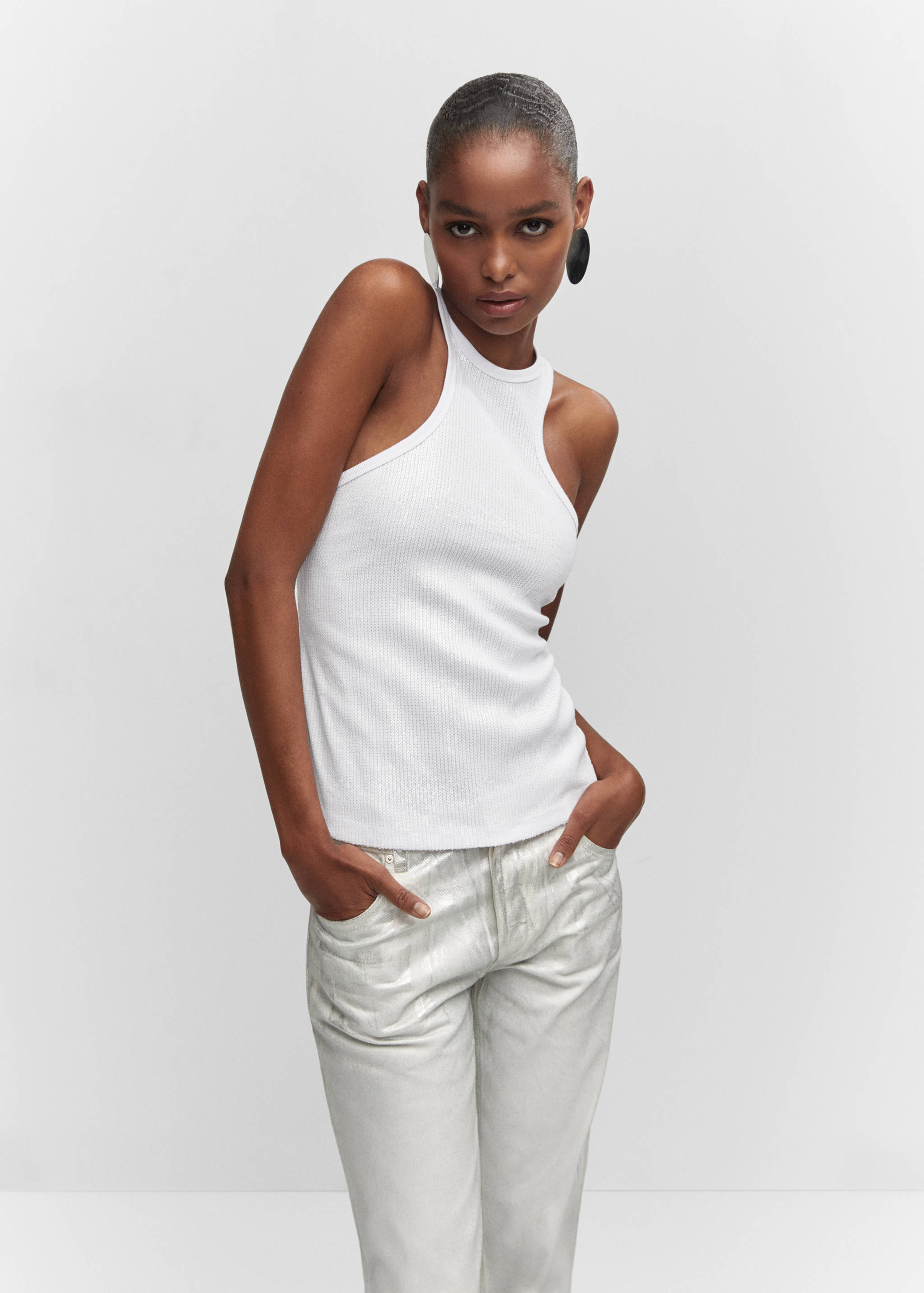 Sequined halter top - Medium plane