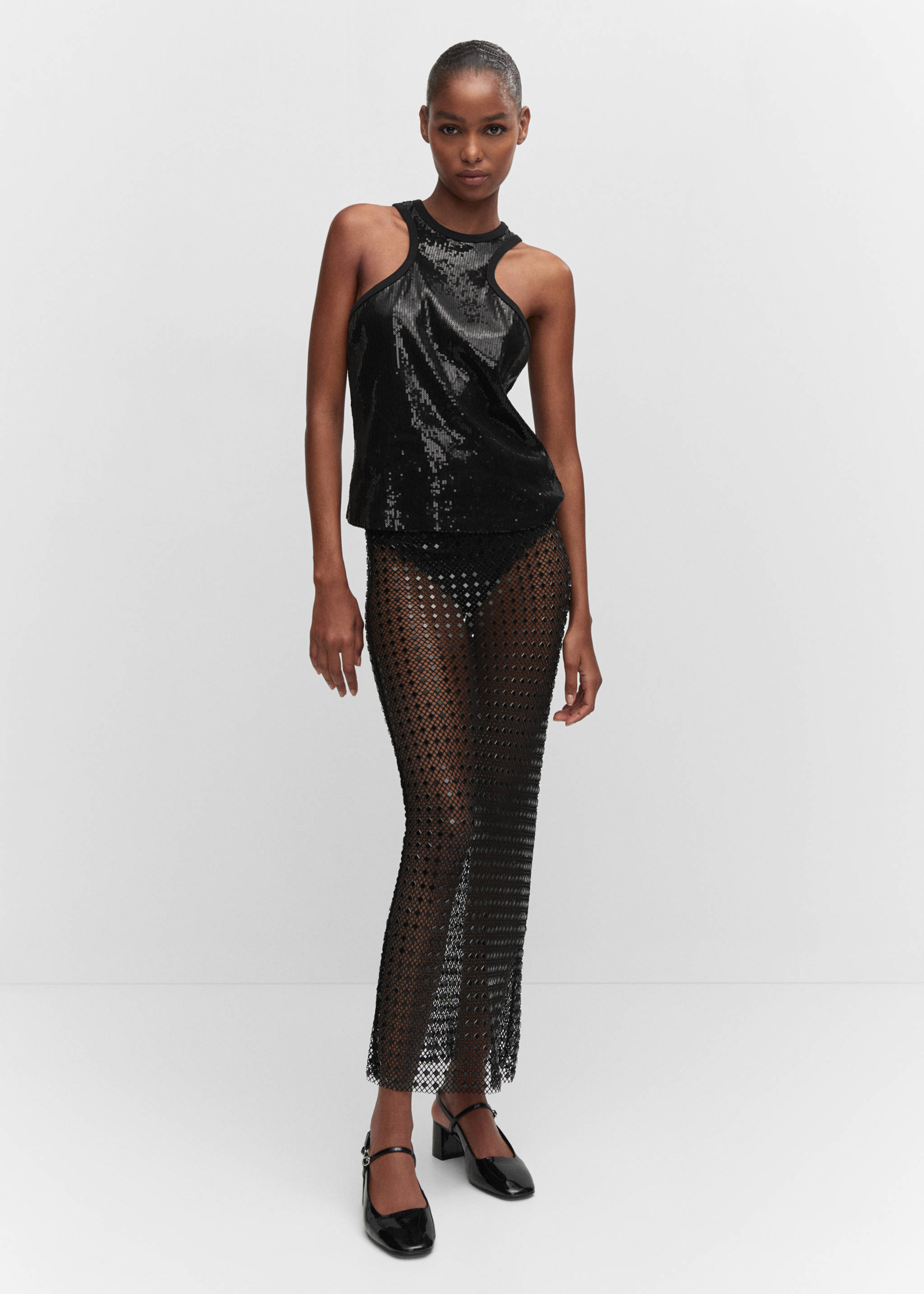 Sequined halter top - General plane