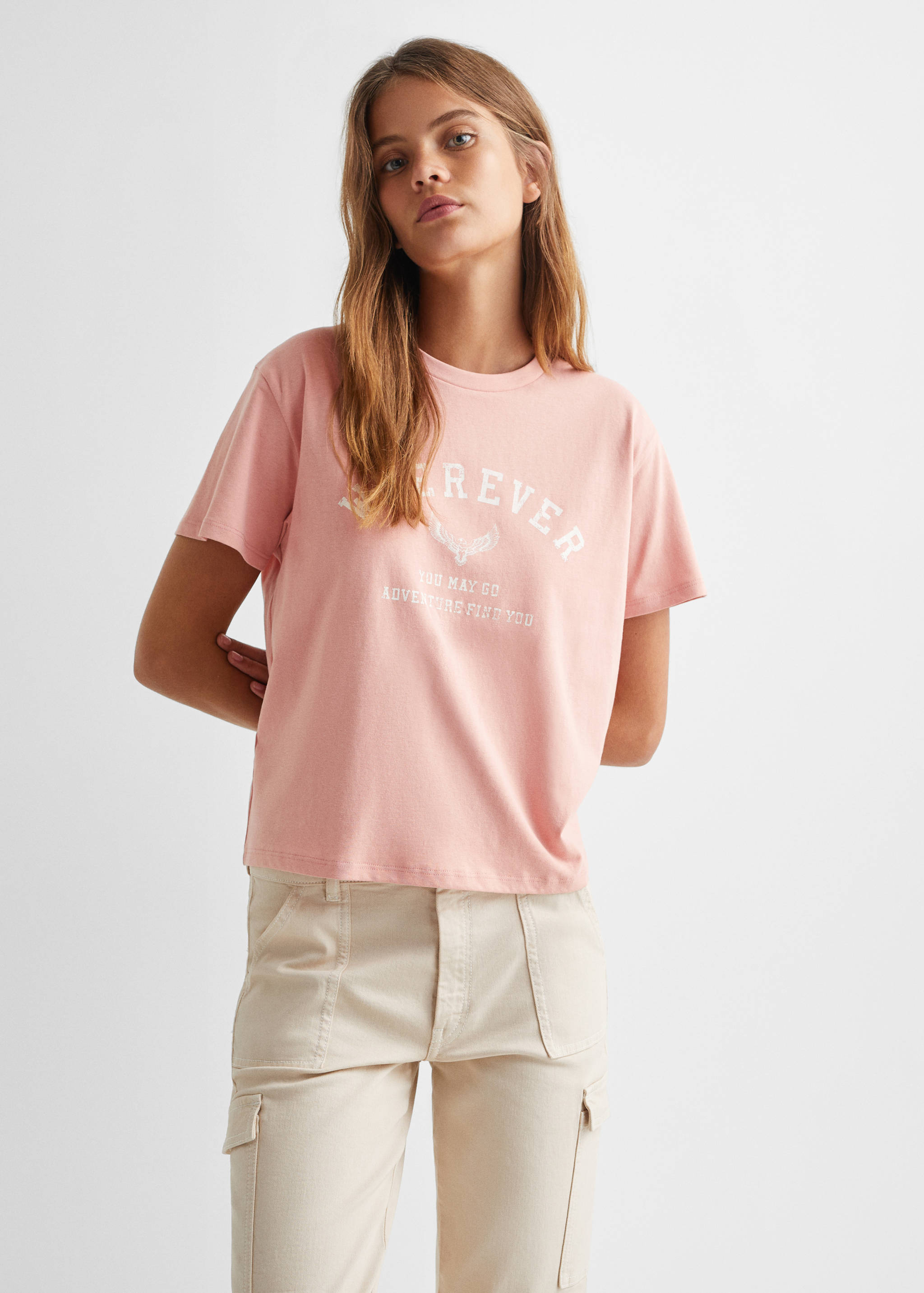 Printed cotton-blend T-shirt - Medium plane