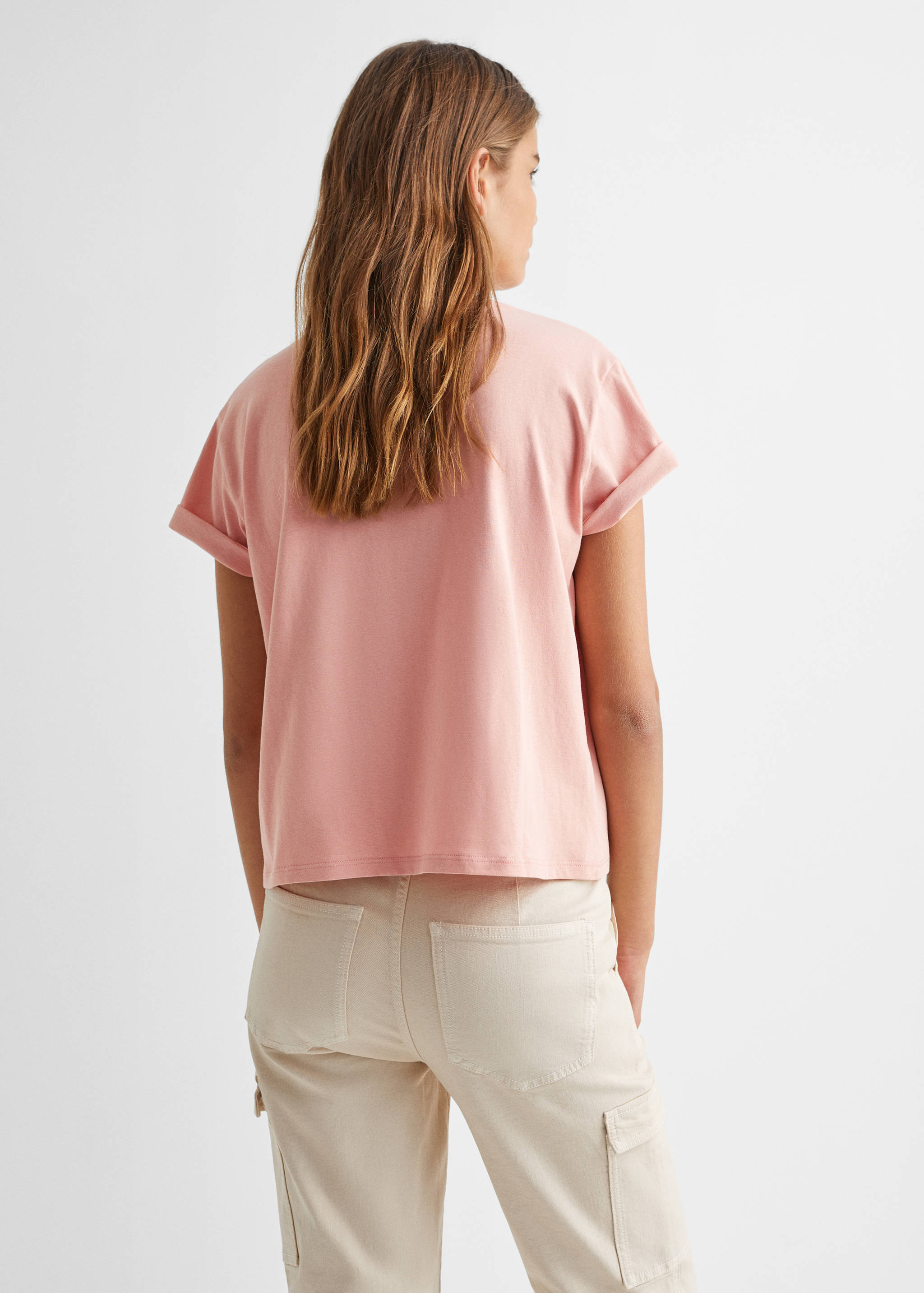 Printed cotton-blend T-shirt - Reverse of the article