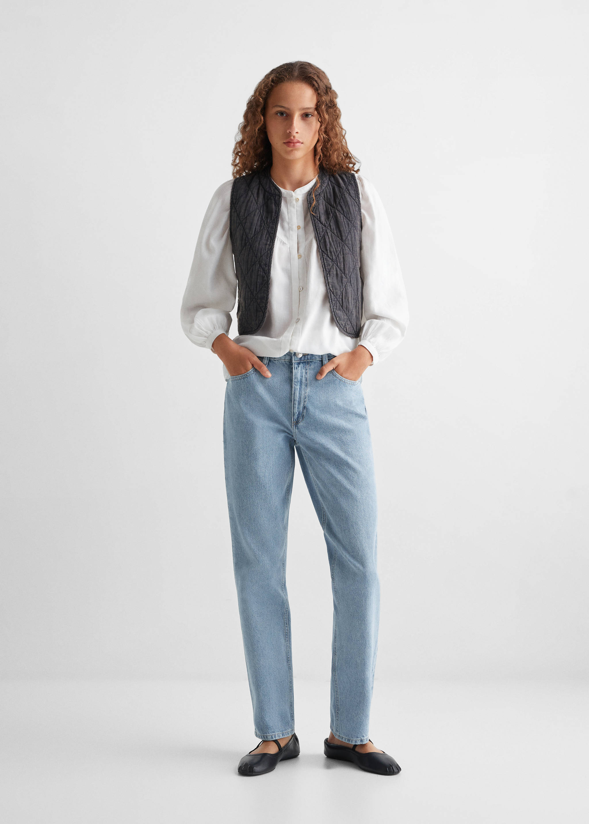 Mom-Fit Jeans aus 100 % Baumwolle - Allgemeine Ansicht