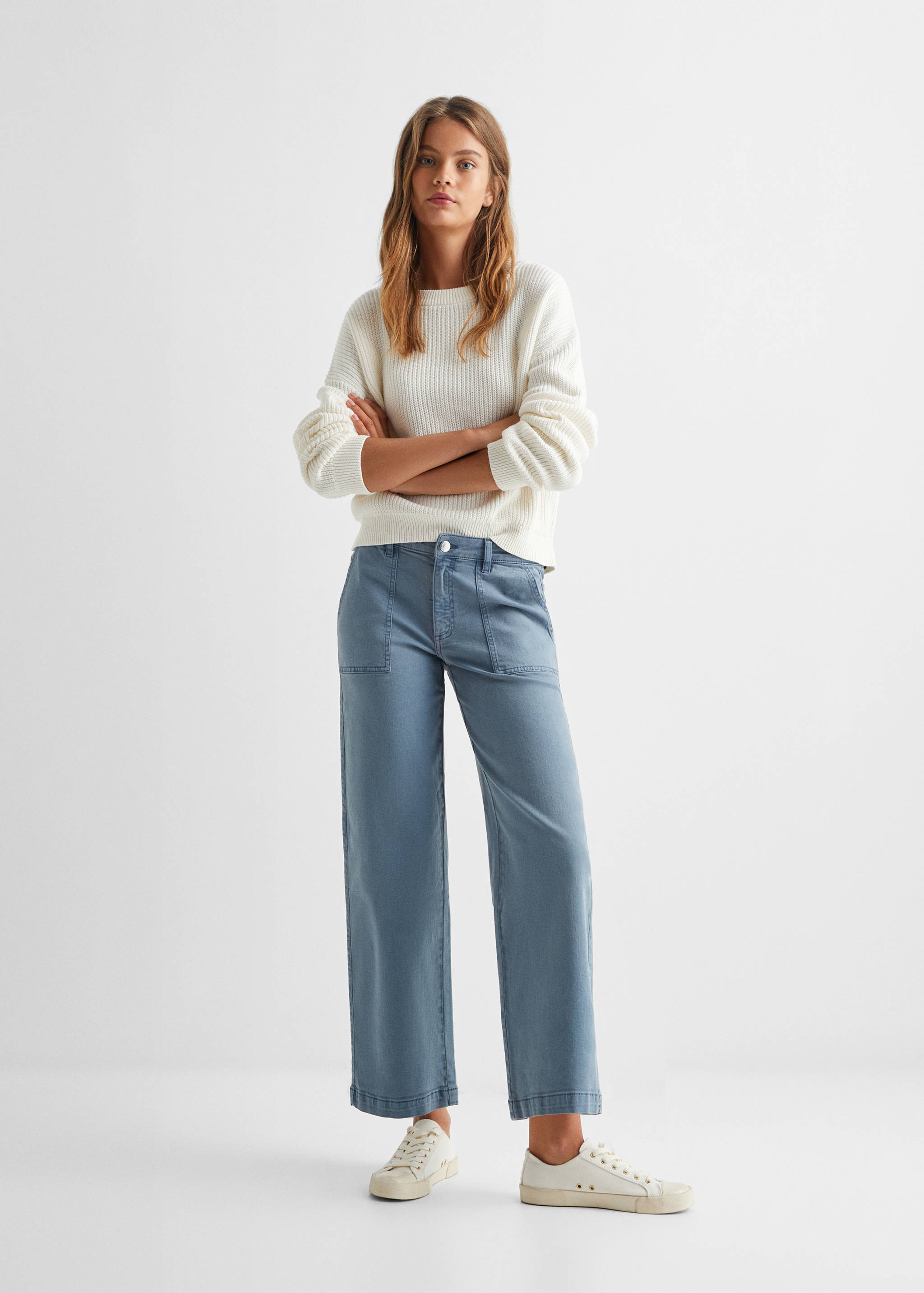 Culotte jeans with pockets - General plane