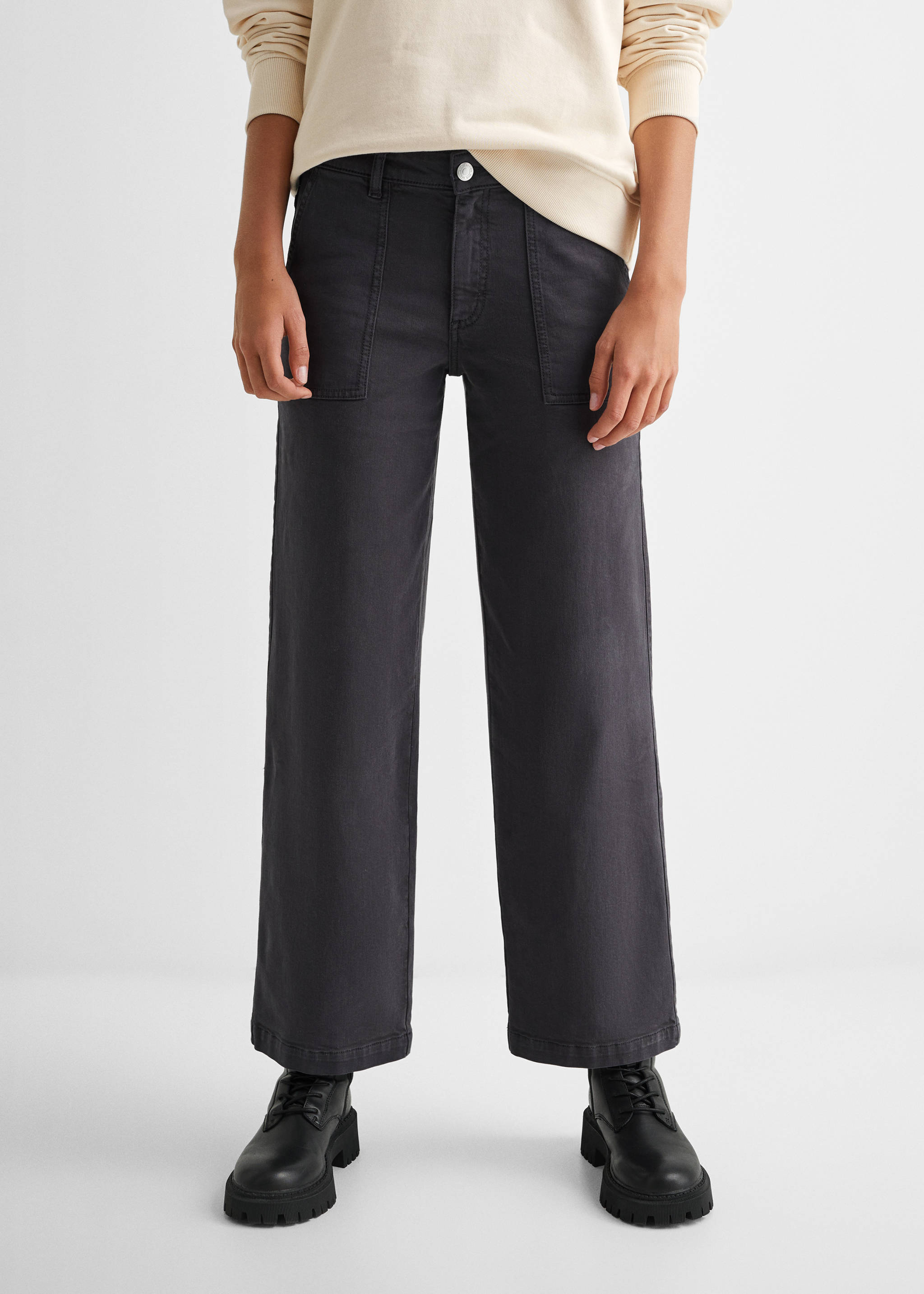 Culotte jeans with pockets - Details of the article 1