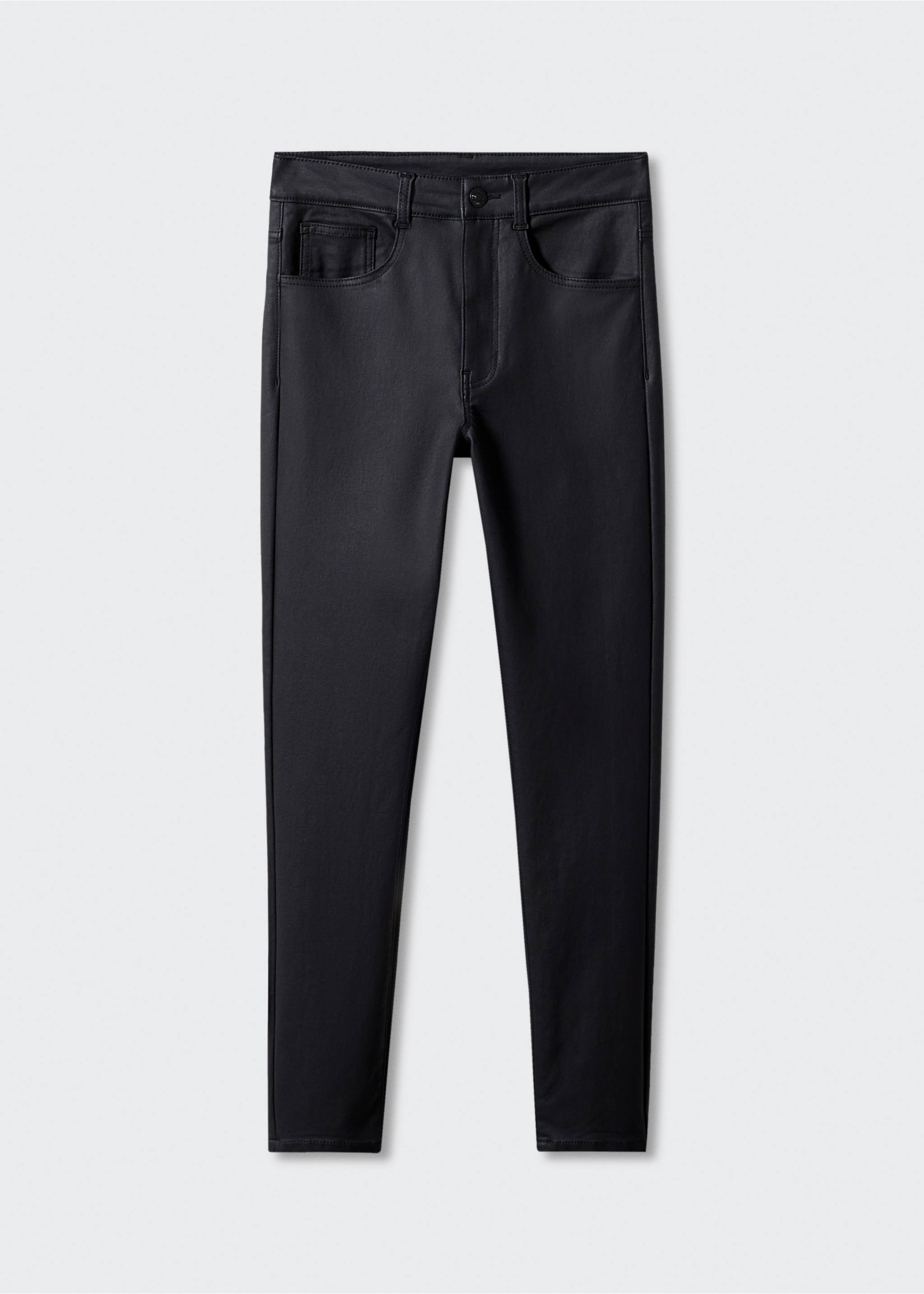 Skinny coated jeans - Article without model, Black. Ref: 57003263-00.