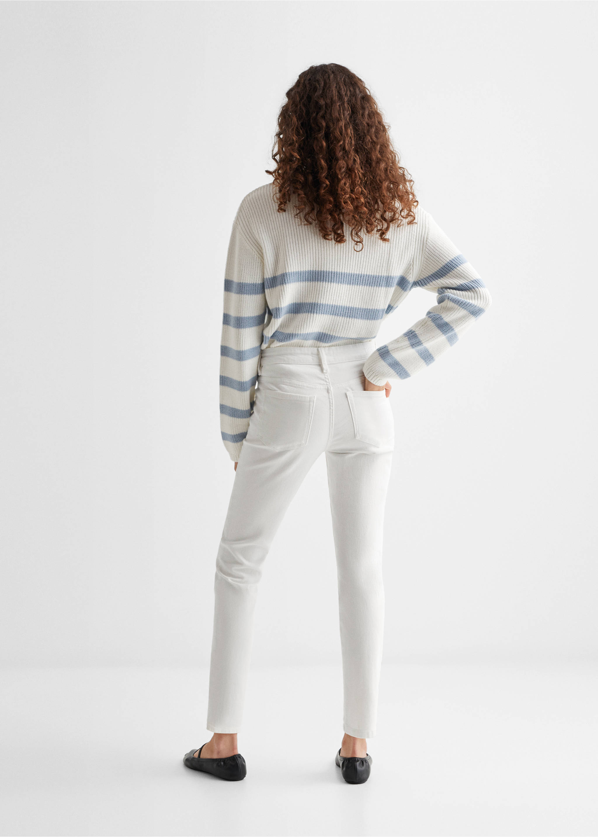 Skinny jeans with slit - Reverse of the article, Off White. Ref: 57003264-00.