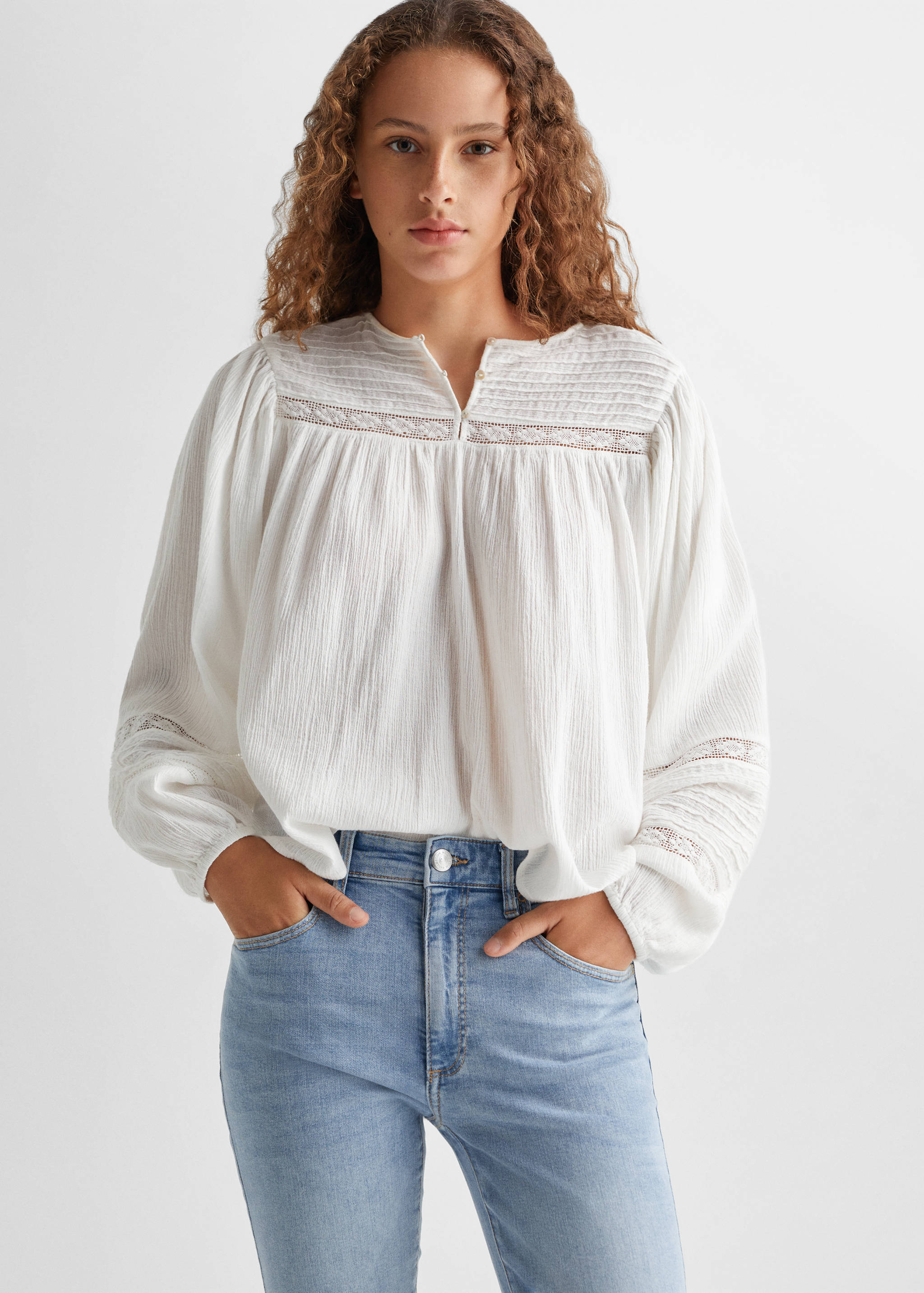 Skinny jeans with slit - Medium plane