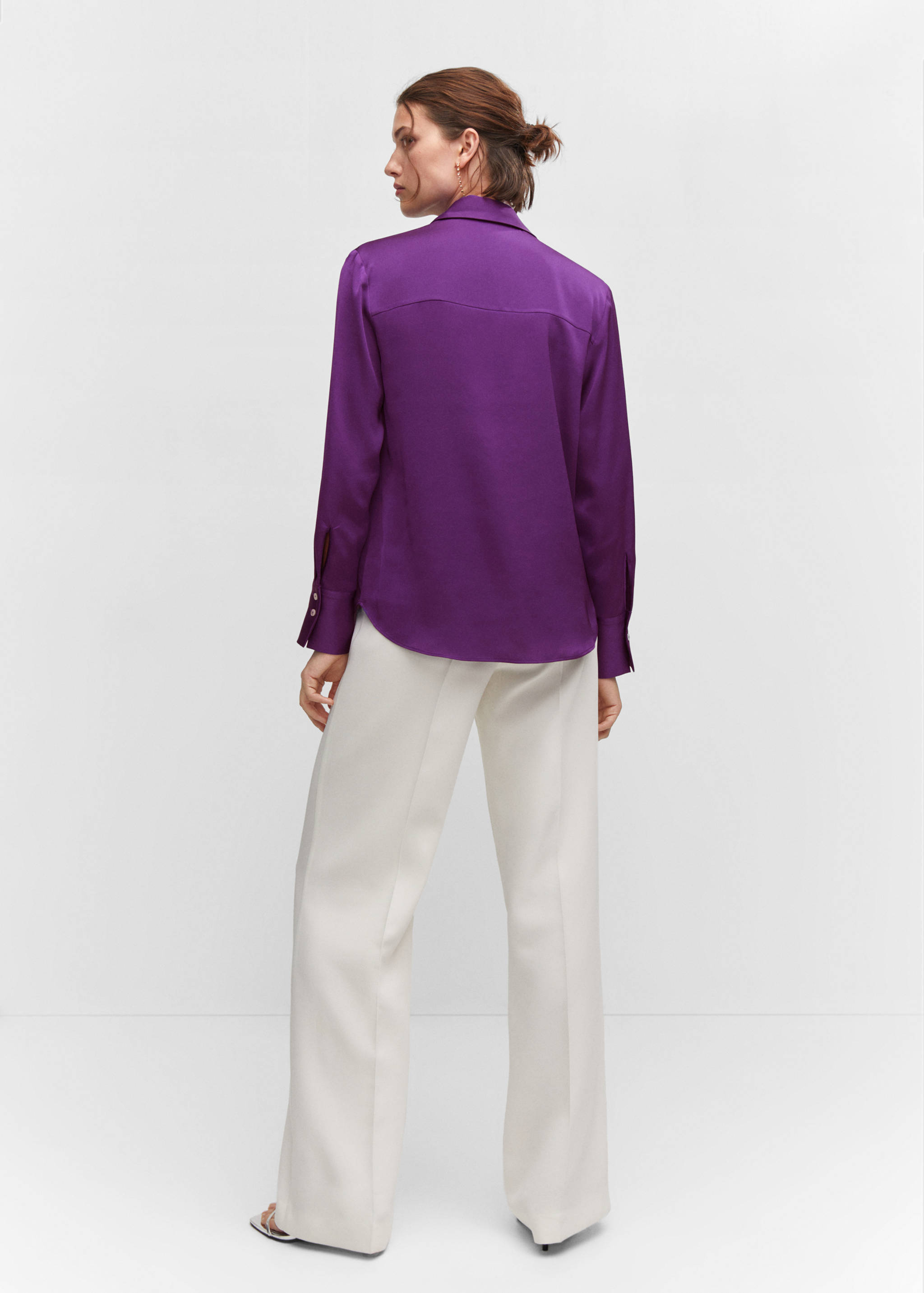 Camisa fluida setinada - Revers de l'article