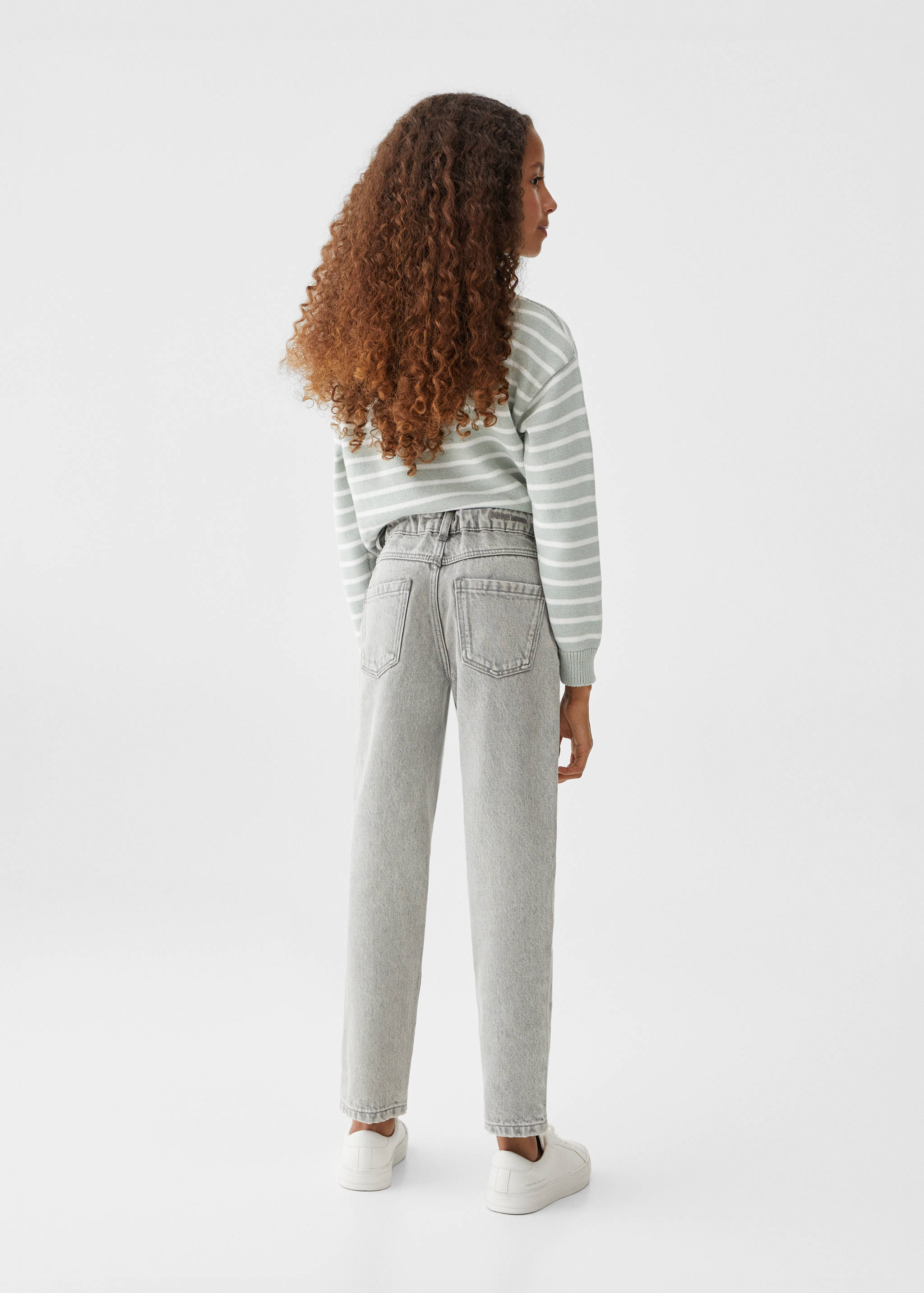 Cotton mom-fit jeans - Reverse of the article
