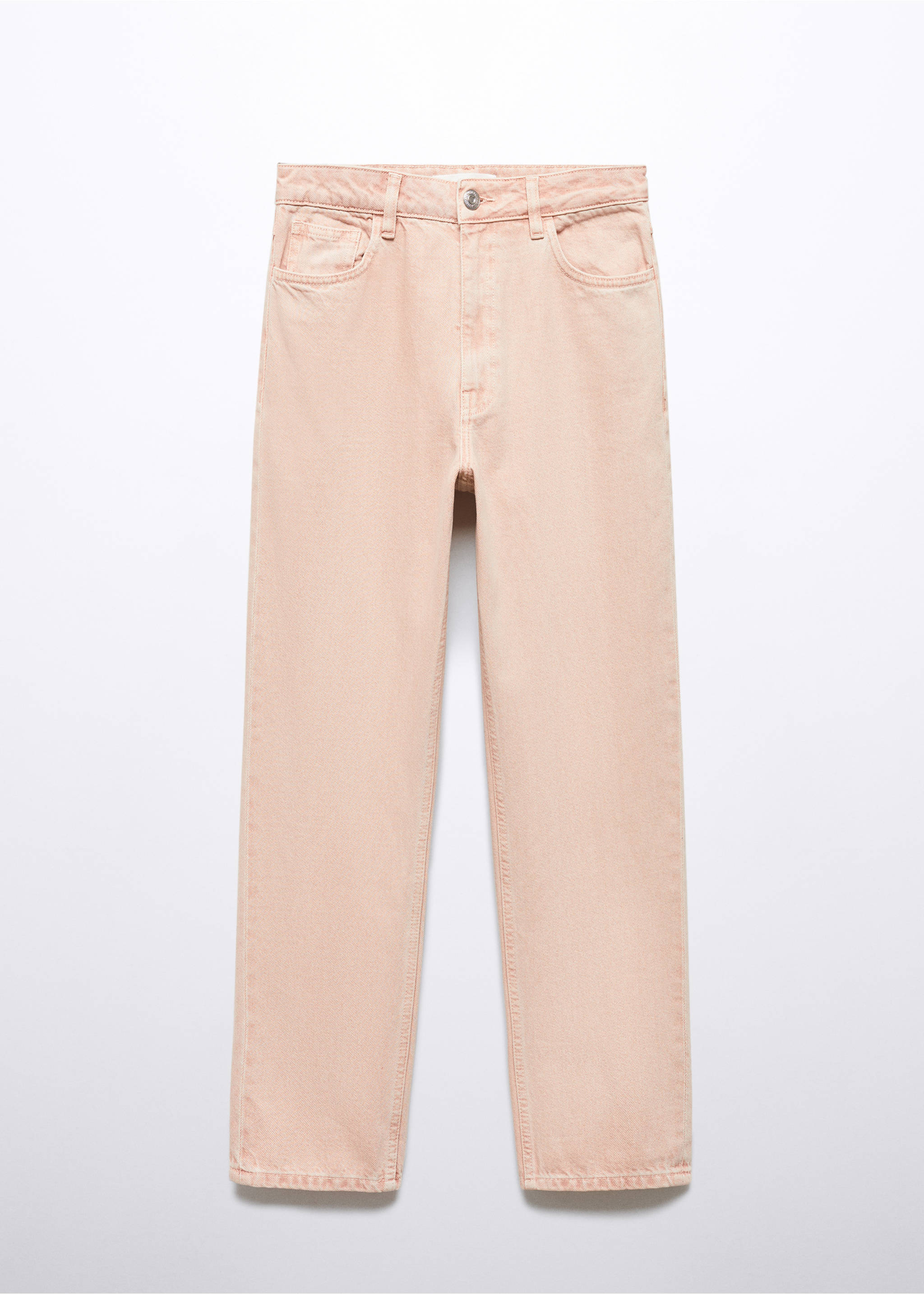Mom-Jeans mit hohem Bund Mom2000 - Artikel ohne Model, Pastellrosa. Ref: 57003802-00.