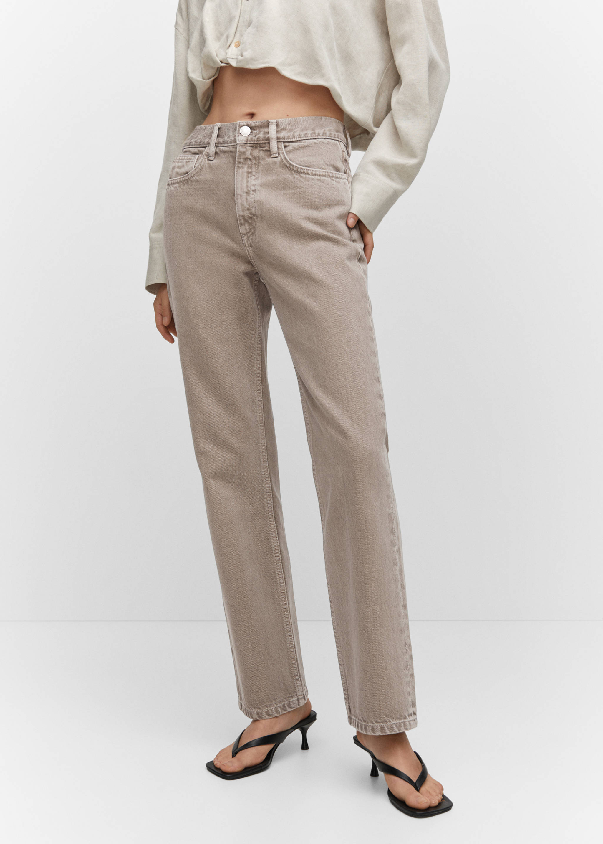 Jean droit taille normale - Plan moyen