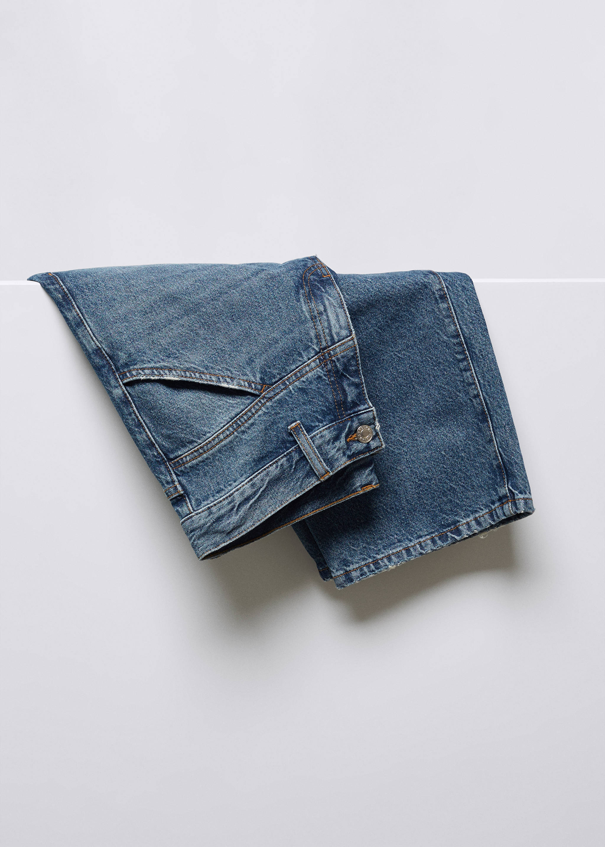 High-waist wide leg jeans with seams - Details of the article 8
