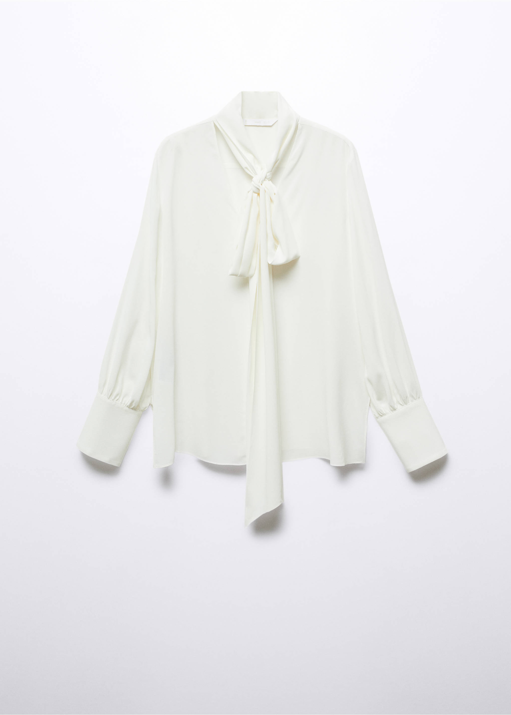 Tie-neck blouse - Article without model, Off White. Ref: 57003825-00.