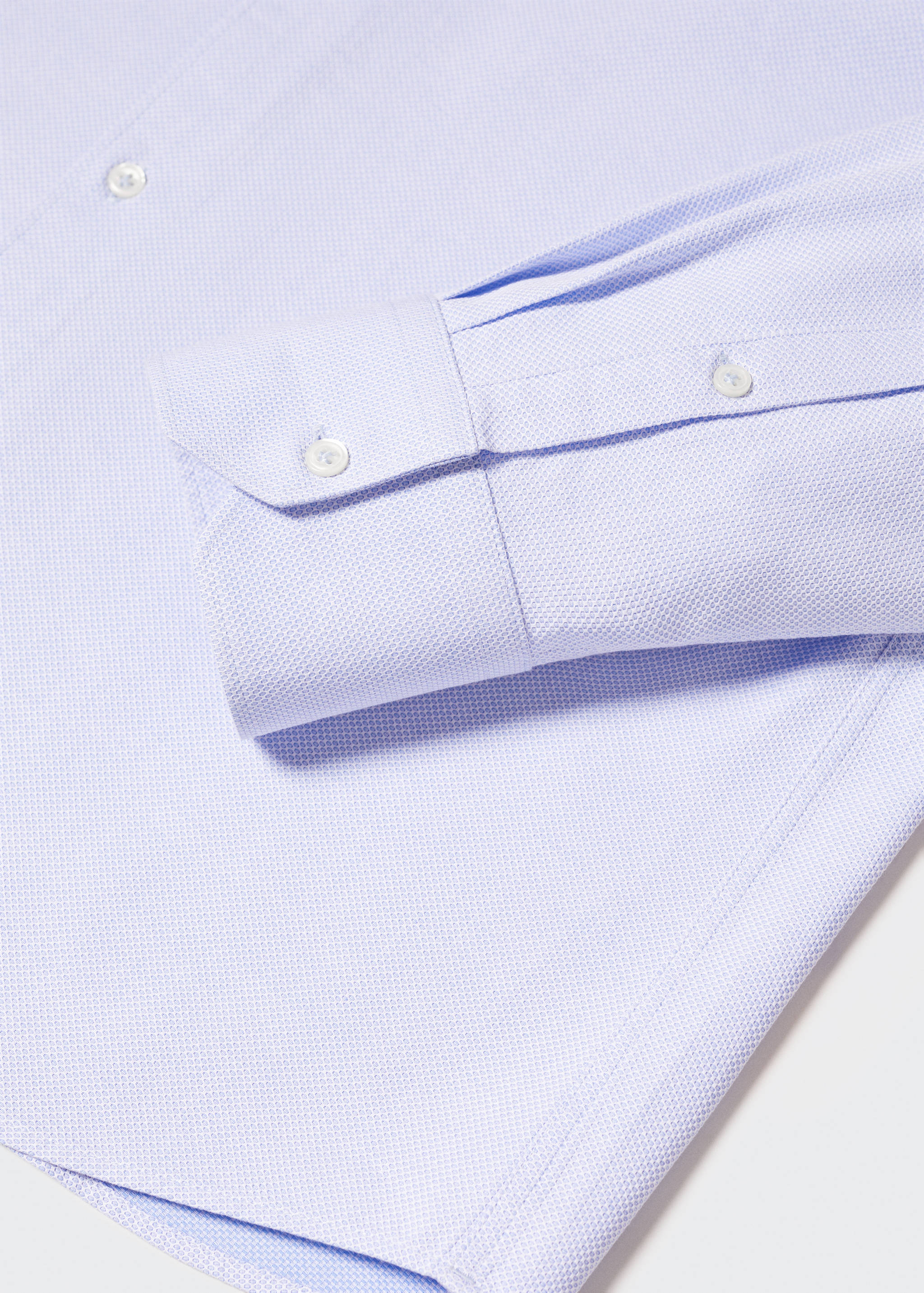 Slim-fit cotton structured shirt - Details of the article 8