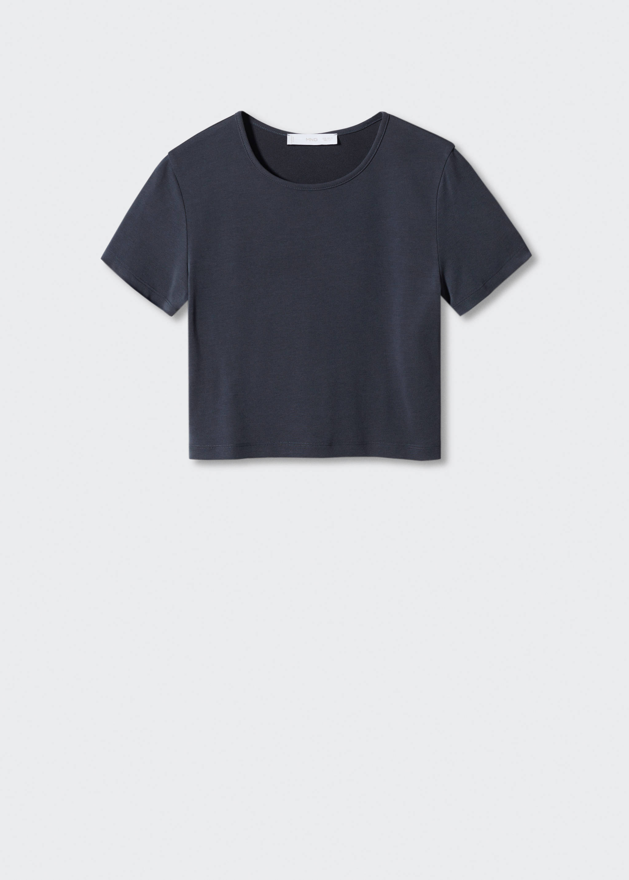 Cropped modal t-shirt - Article without model