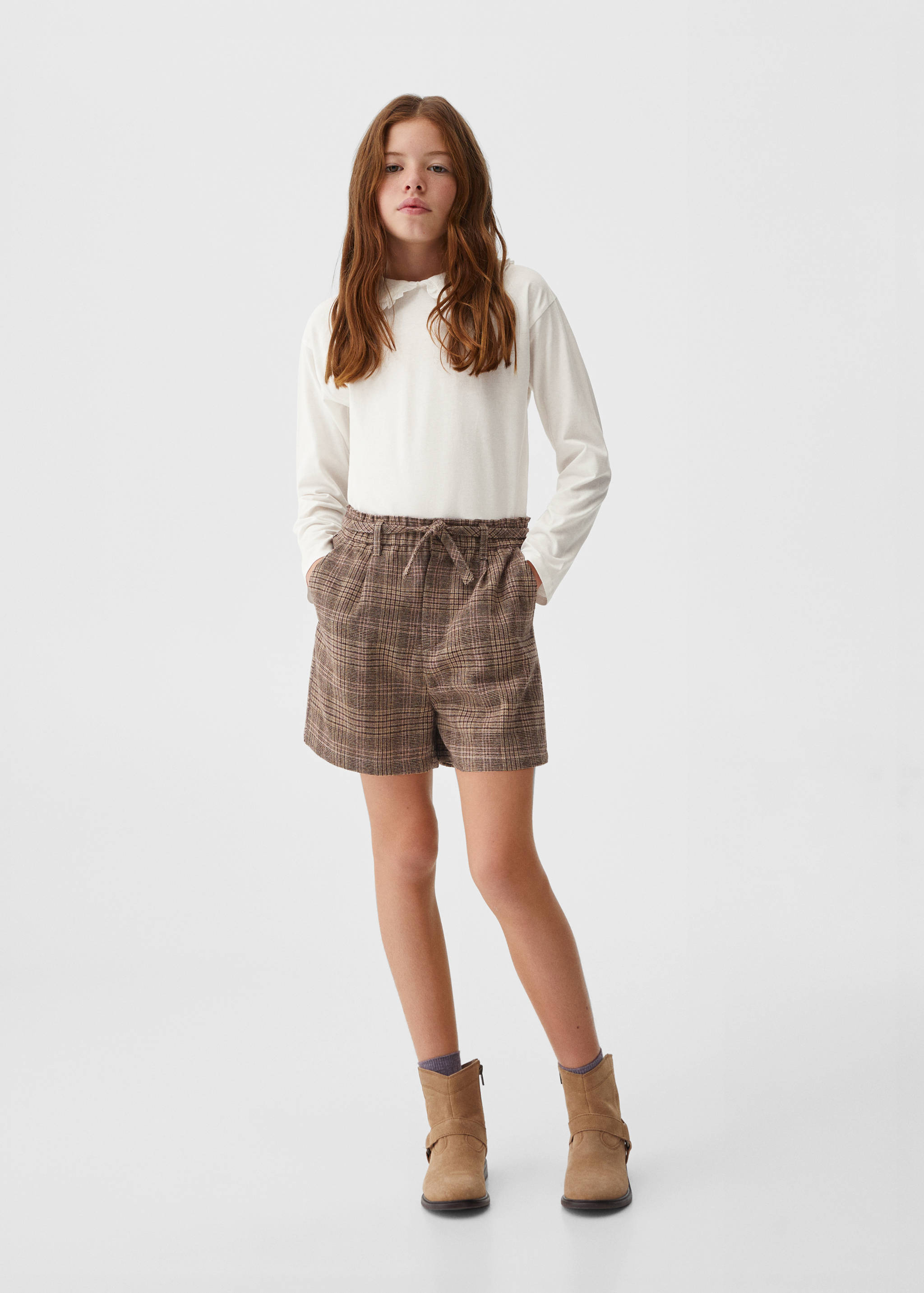 Camiseta algodón cuello babydoll - Plano general