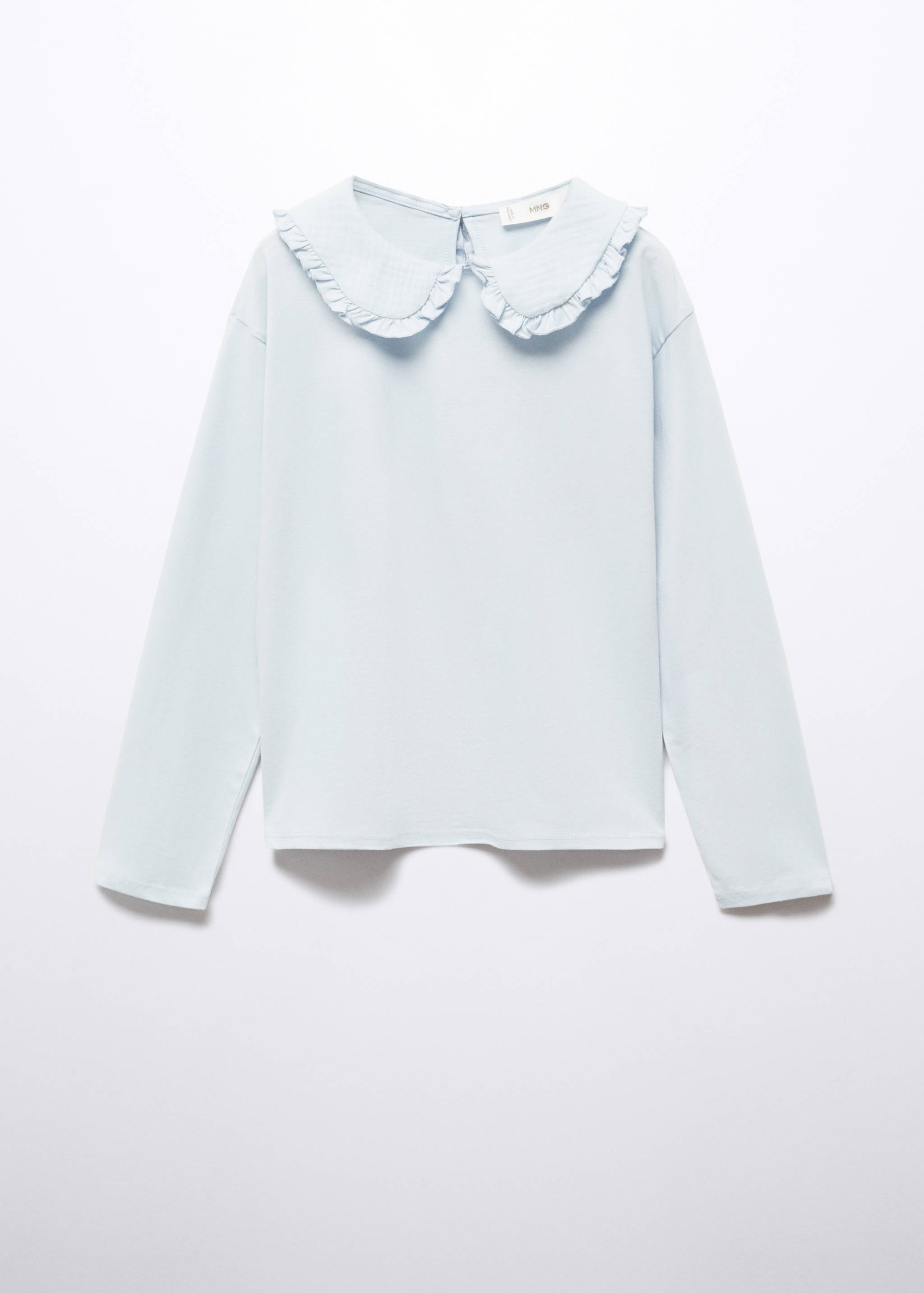 Baumwoll-T-Shirt mit Babydoll-Kragen - Artikel ohne Model